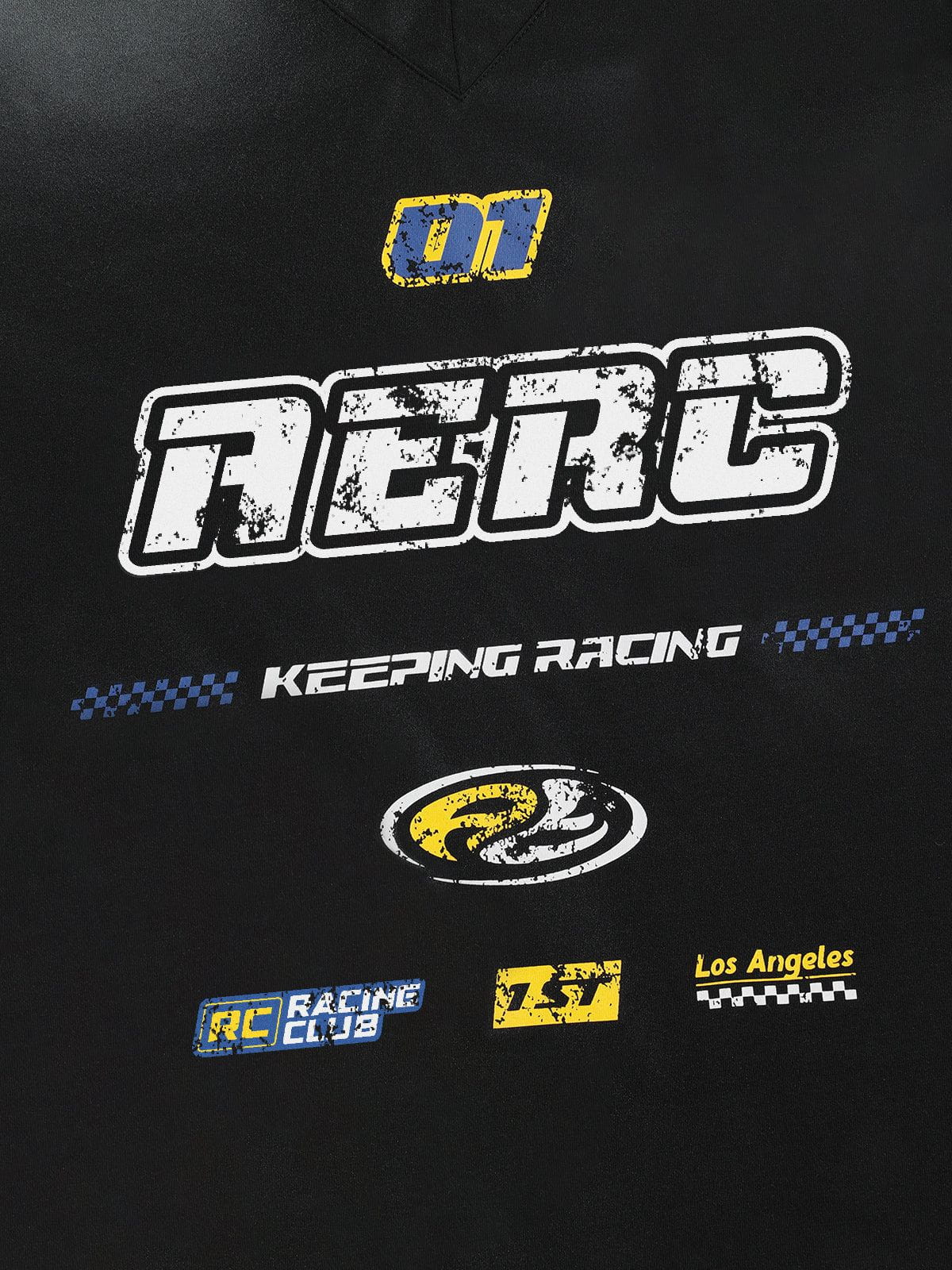 Aelfric Eden Racing Logo Patches Print Long Sleeve Tee
