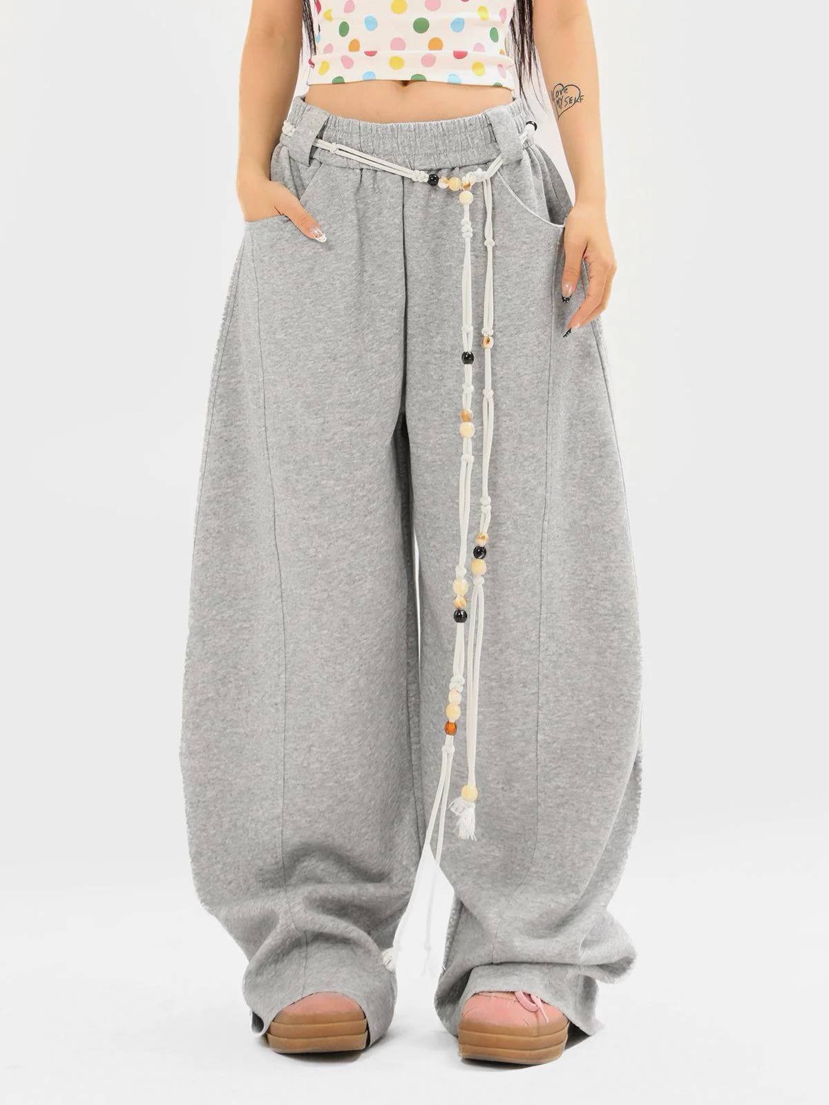 Aelfric Eden Bead Rope Baggy Sweatpants