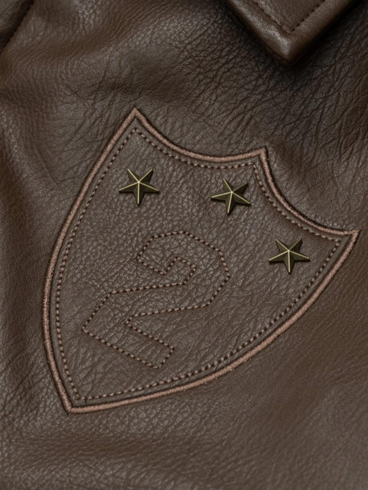 Aelfric Eden Badge Faux Leather Jacket