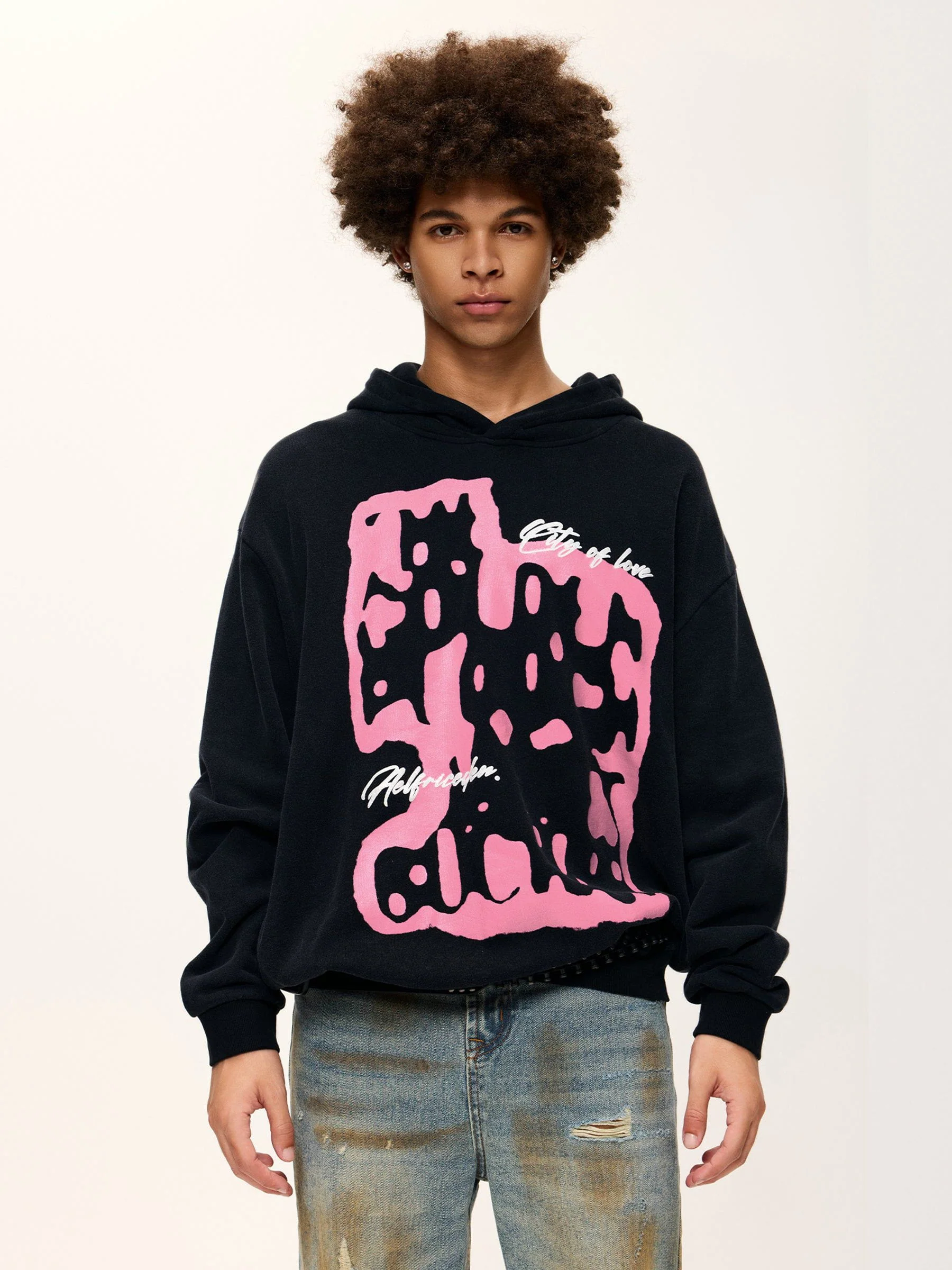 Aelfric Eden Oversized Abstraction Graphic Hoodie