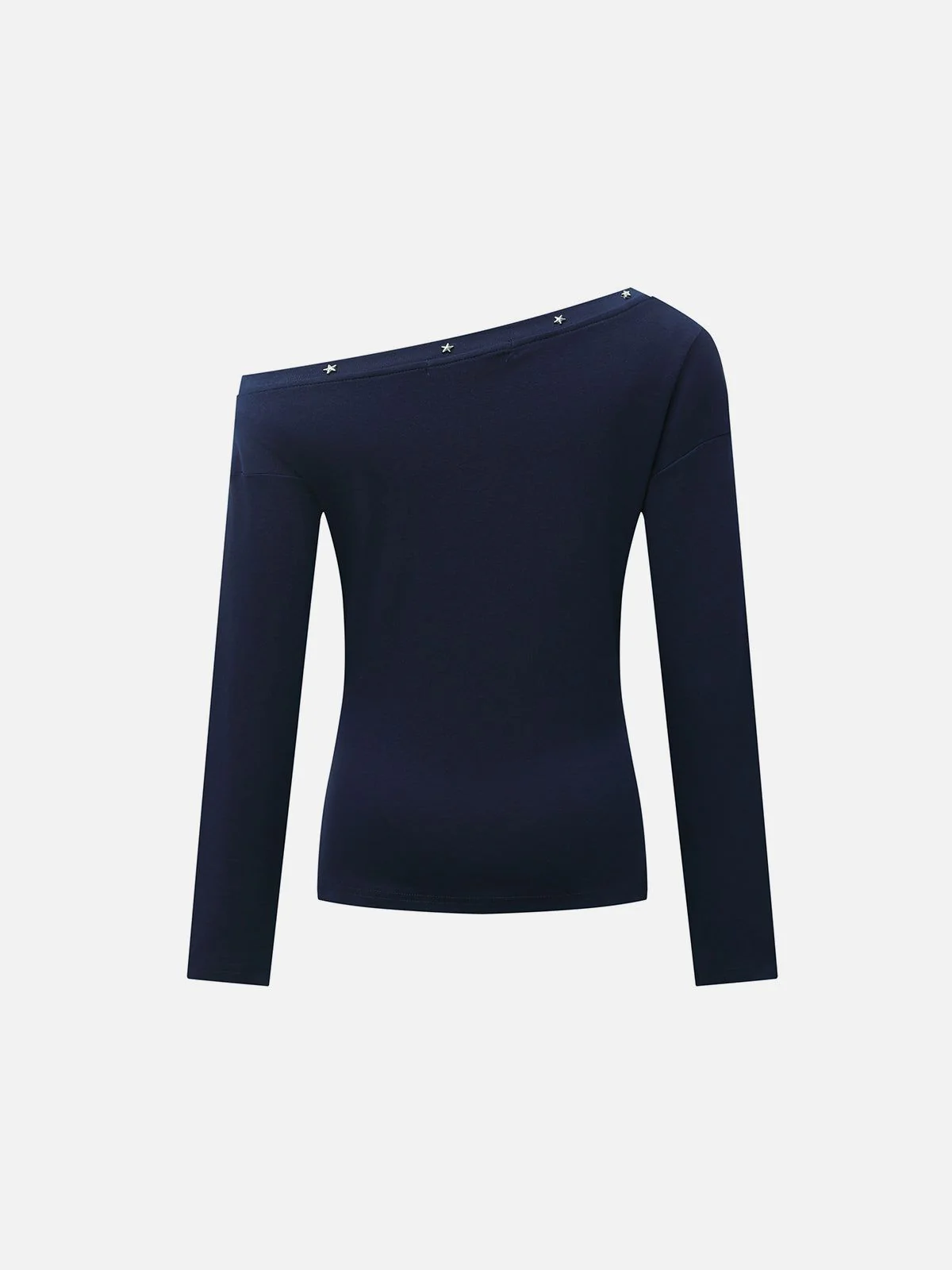 Aelfric Eden Flag Star Off-The-Shoulder Long Sleeve Tee