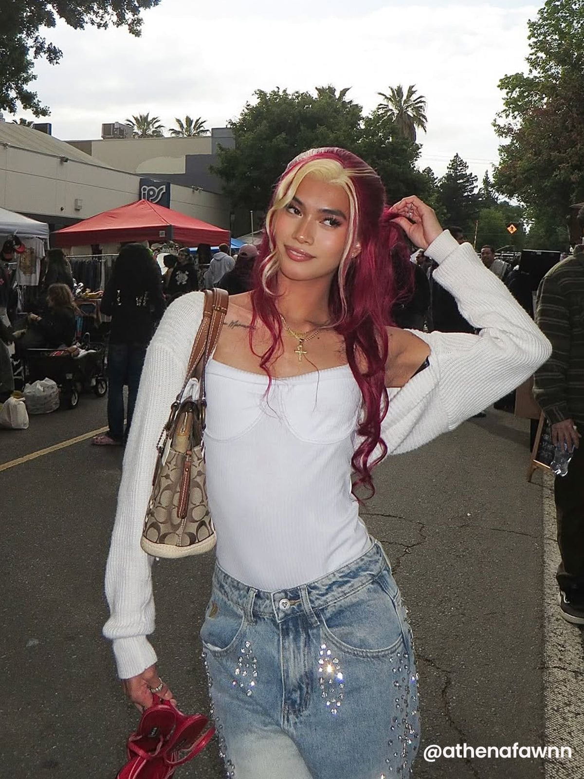 Aelfric Eden Rhinestone  Baggy Jeans