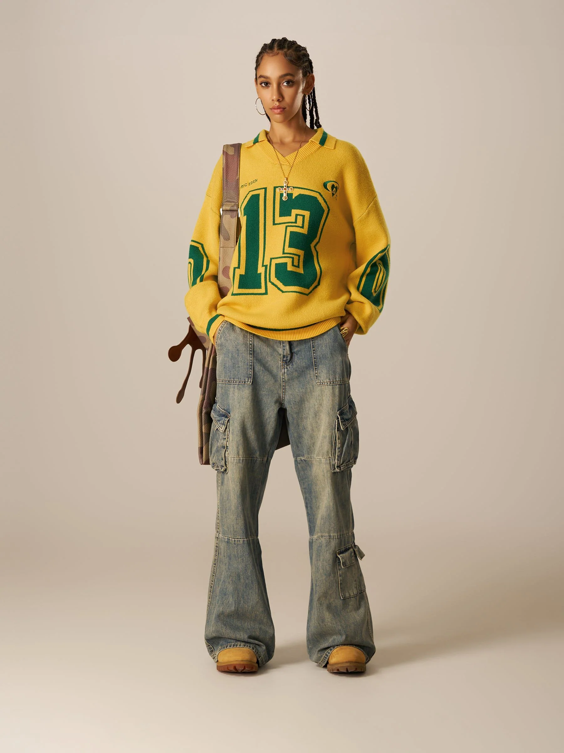 Aelfric Eden Number Graphic Polo Sweater