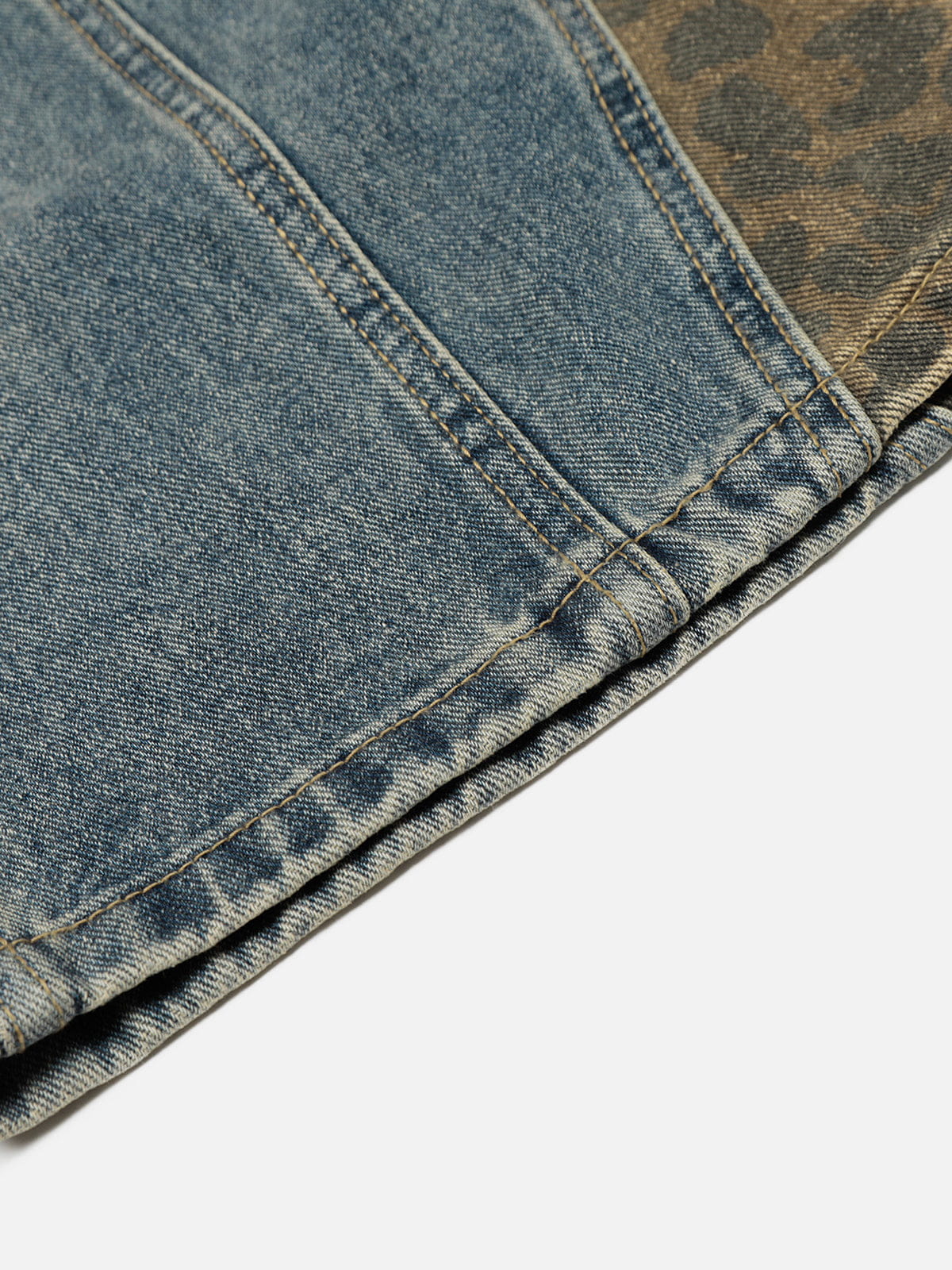 Aelfric Eden Leopard Patchwork Baggy Jeans