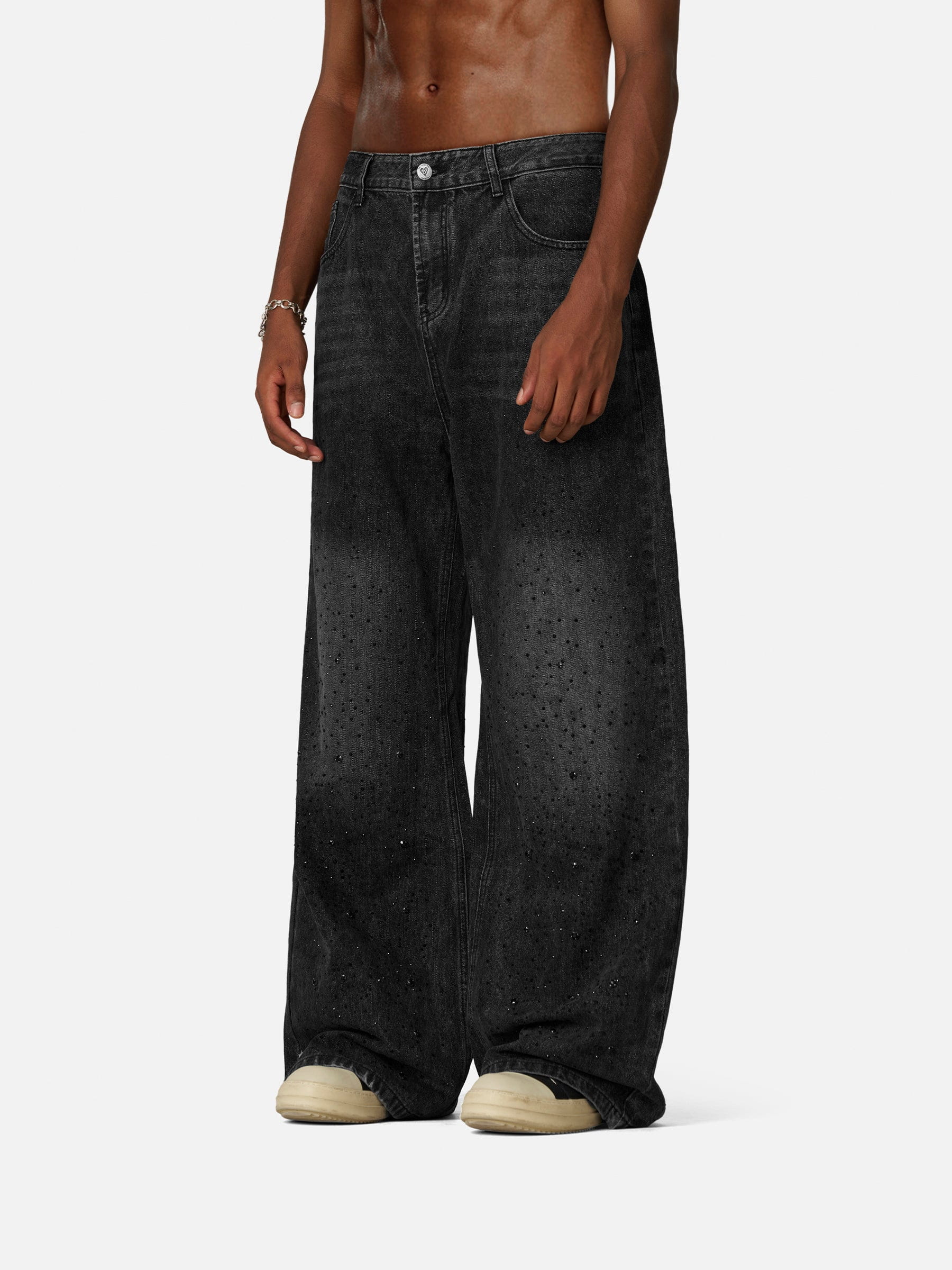 Aelfric Eden Rhinestone Baggy Jeans