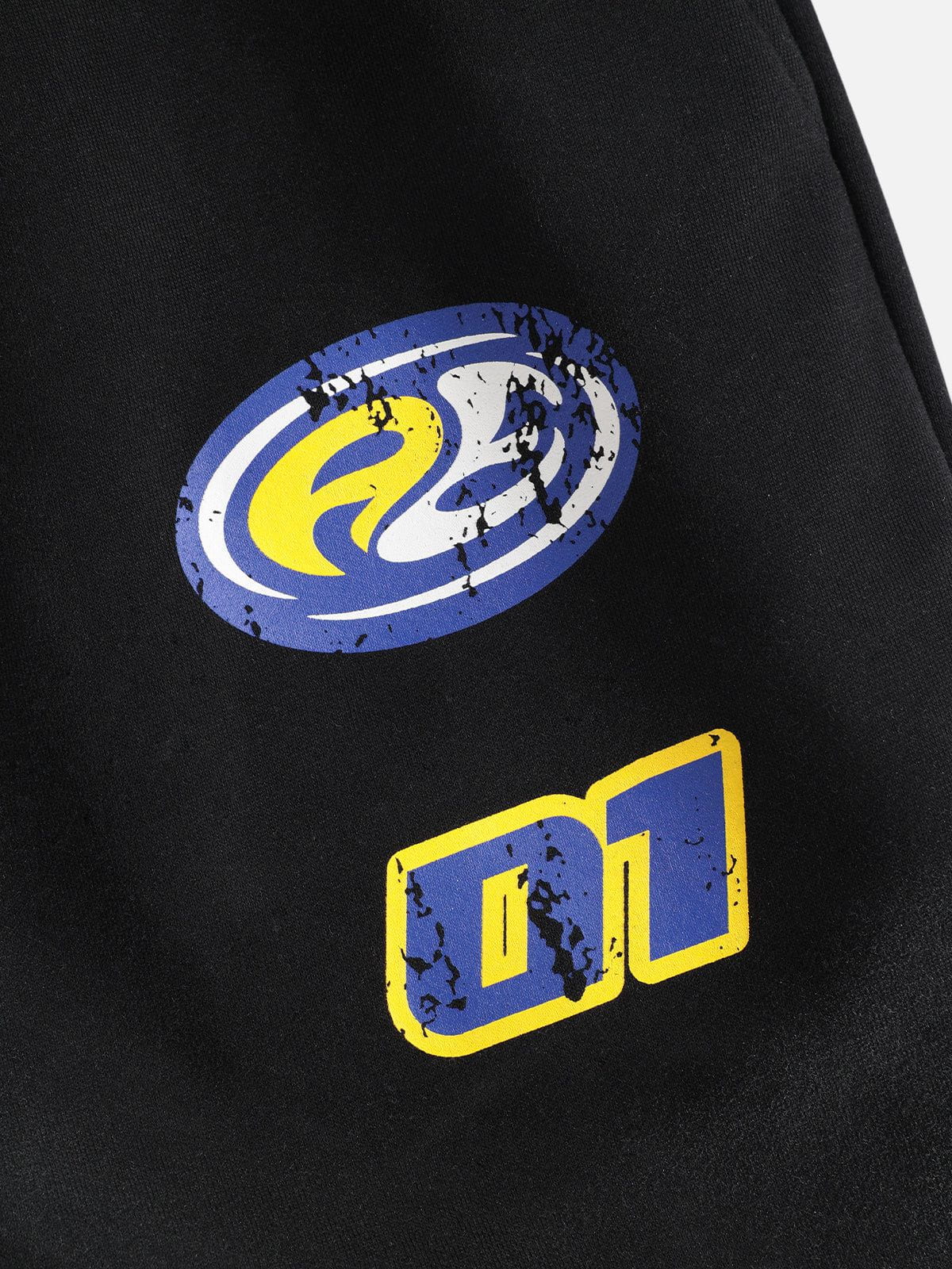 Aelfric Eden Racing Logo Patches Print Super Baggy Barrel Sweatpants