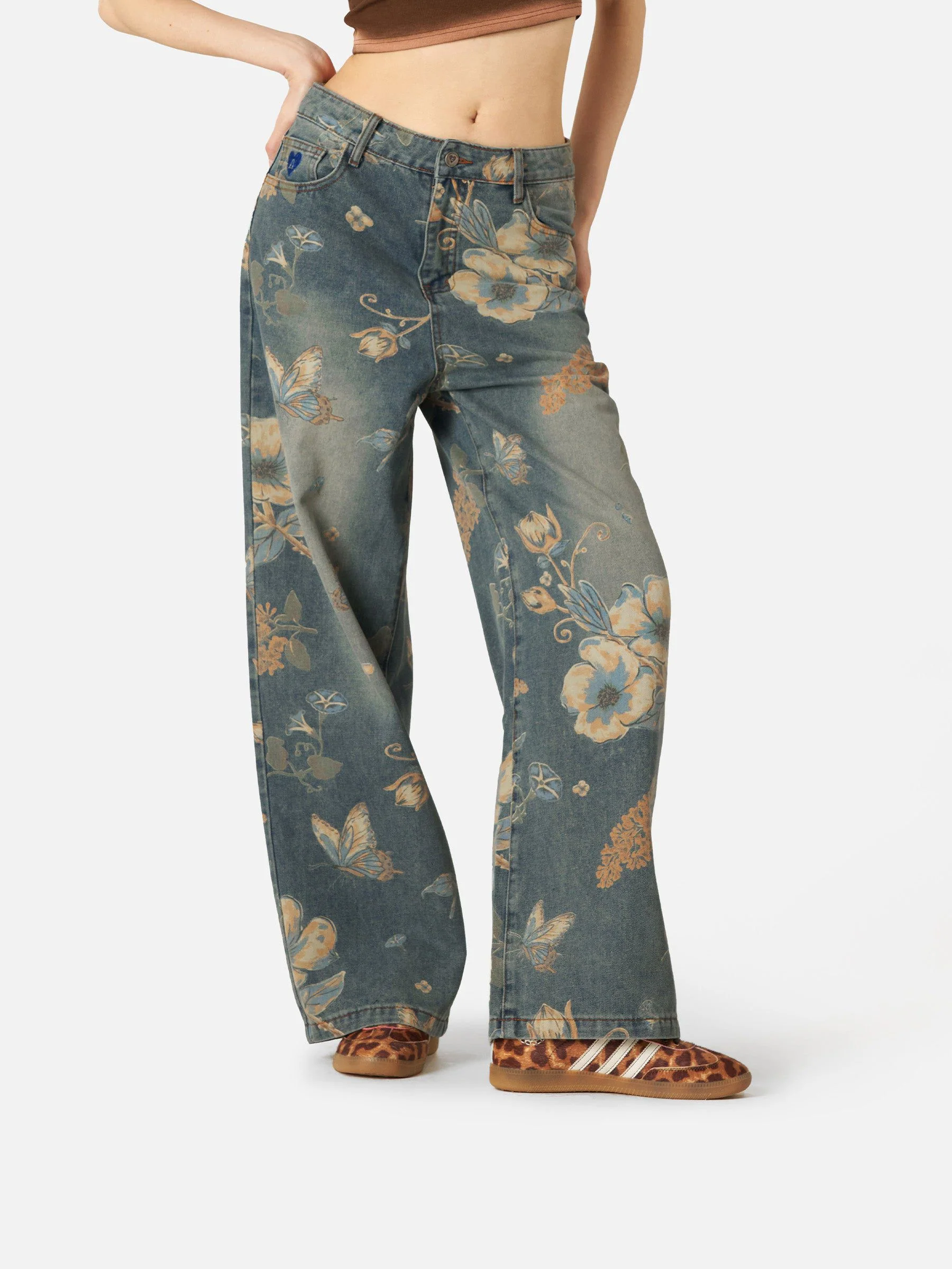 Aelfric Eden Floral Baggy Jeans