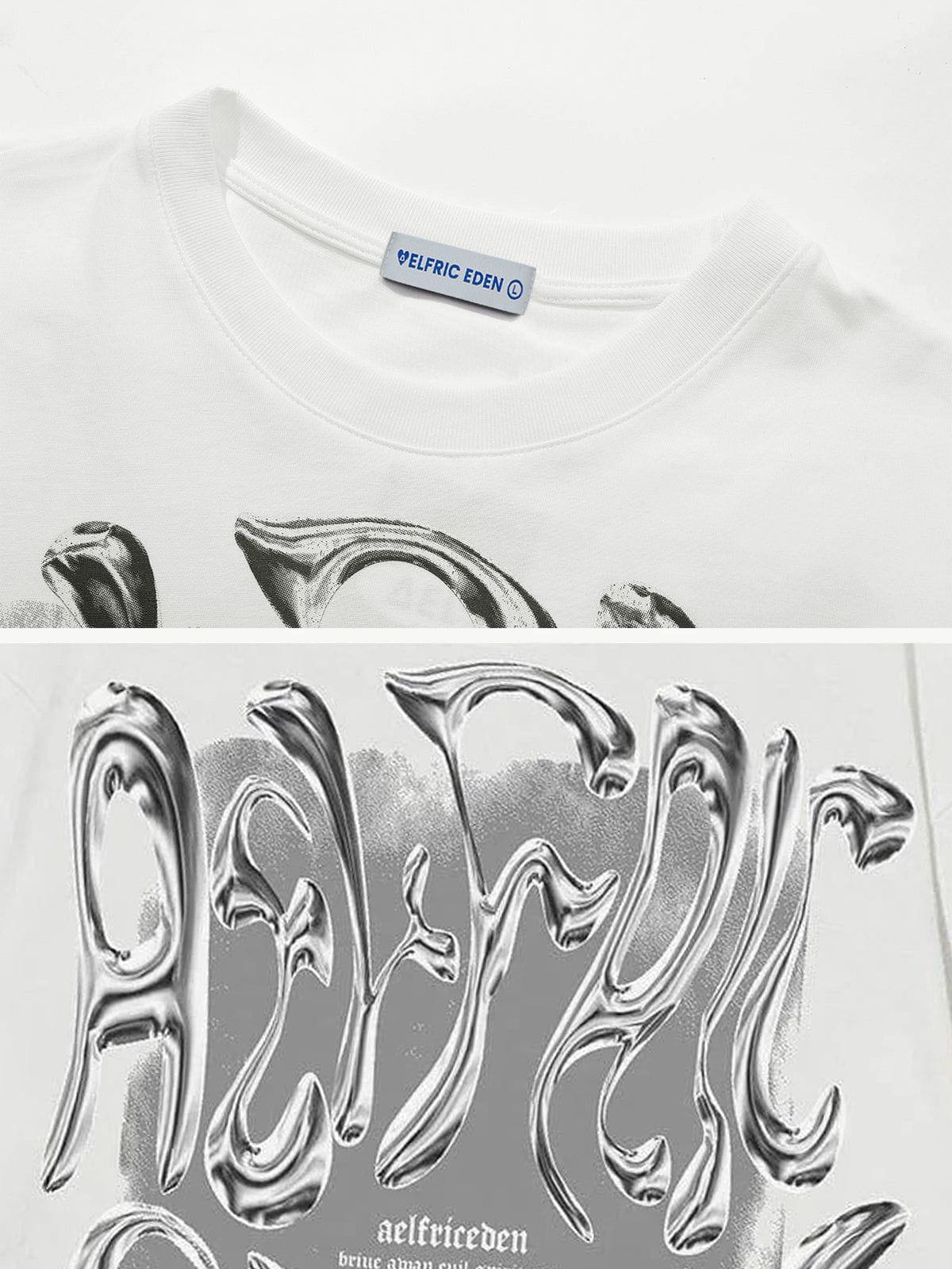 Aelfric Eden Futuristic Liquid Metal Design Tee