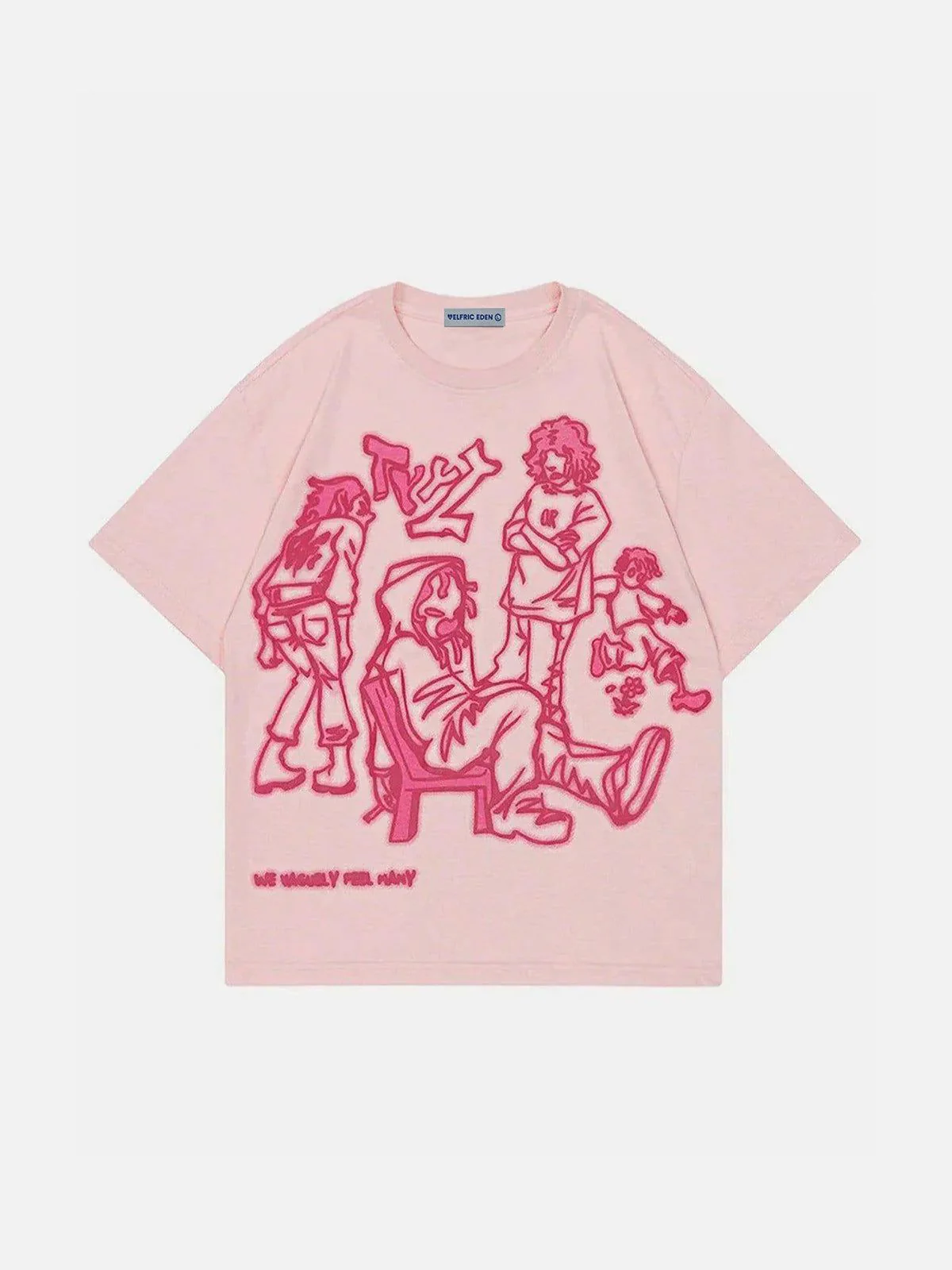 Aelfric Eden Cartoon Line Character Graphic Tee