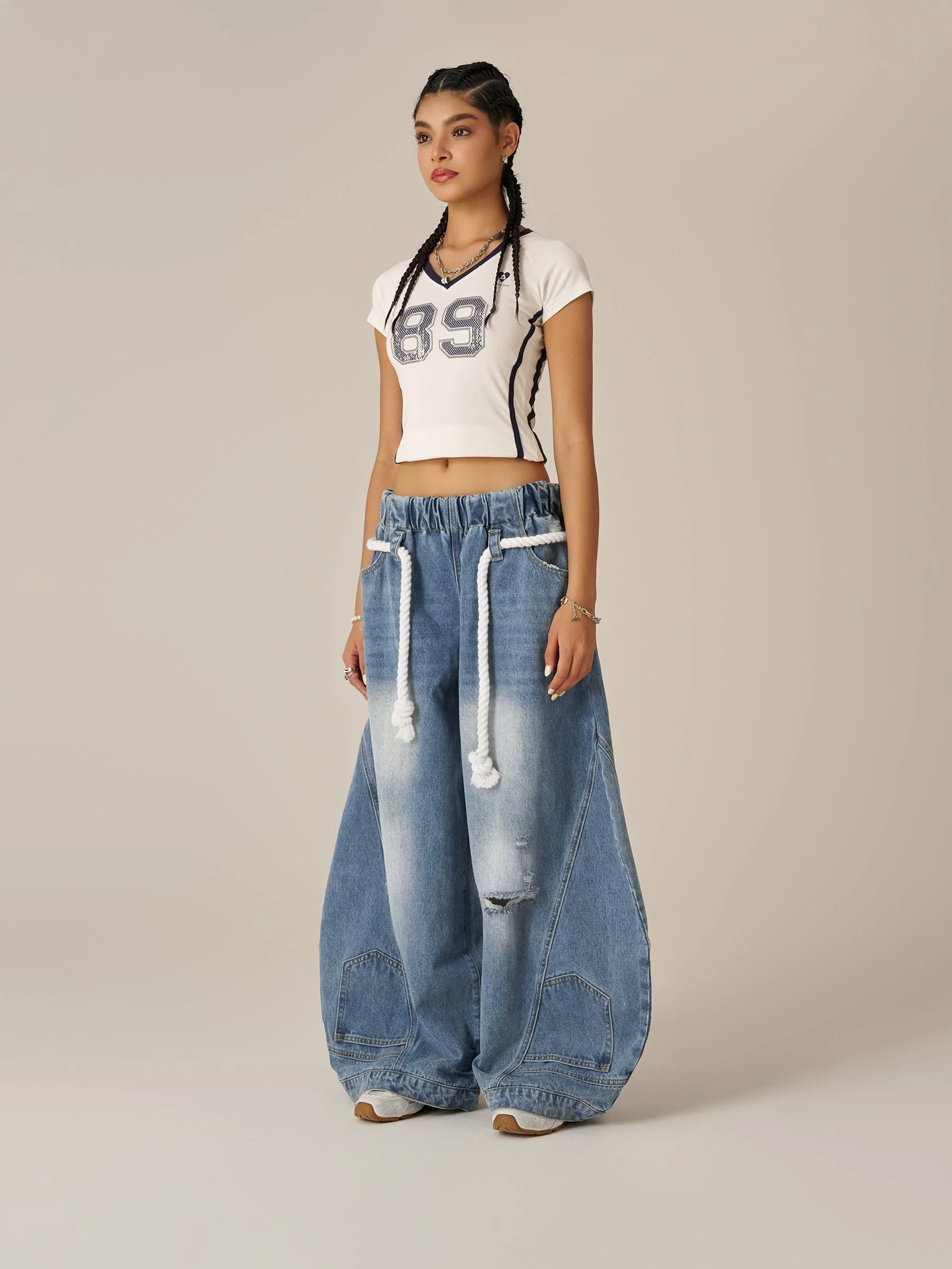 Aelfric Eden Reverse Super Baggy Barrel Jeans