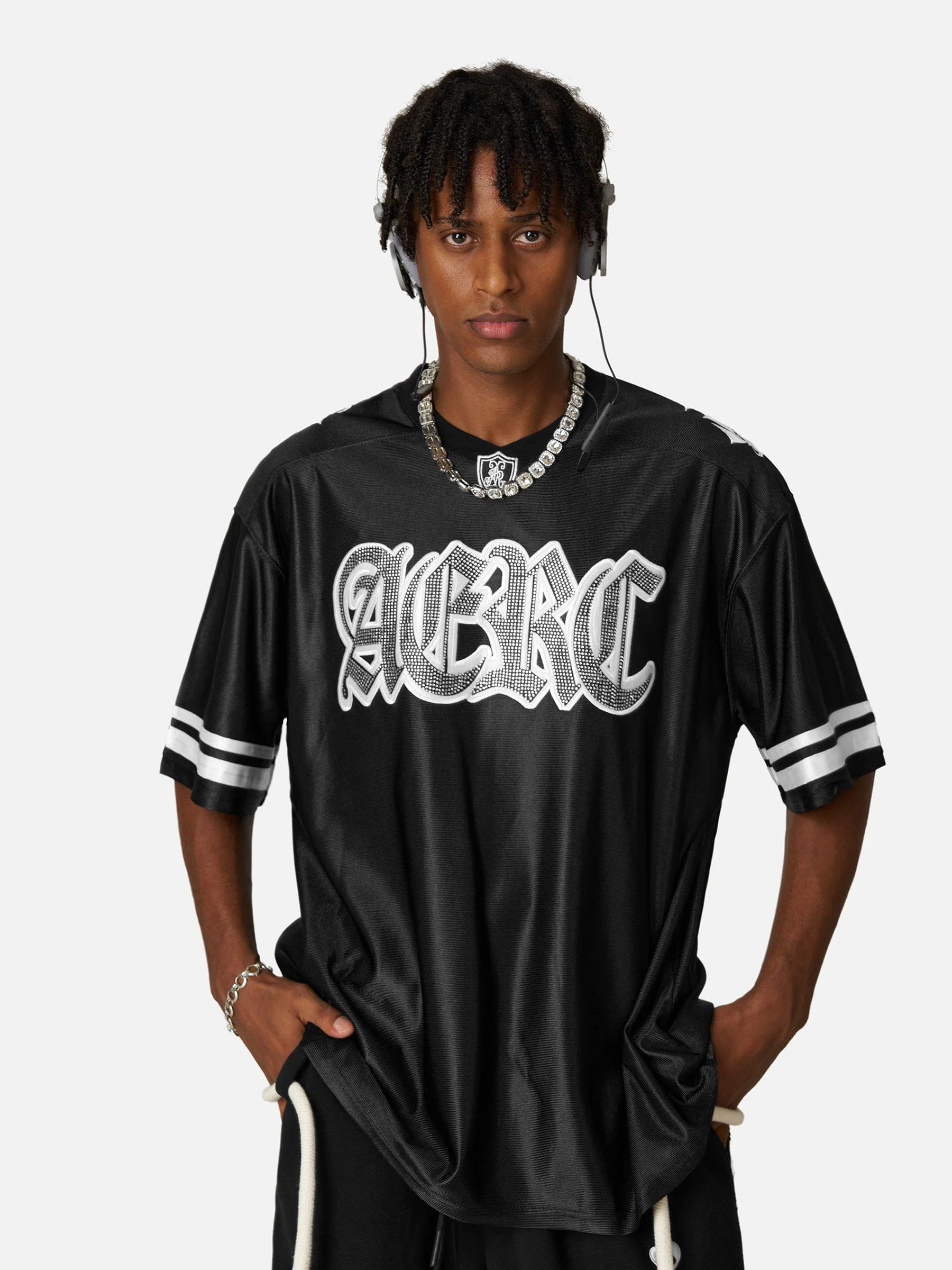 Aelfric Eden Hotfix Rhinestone Football Jersey