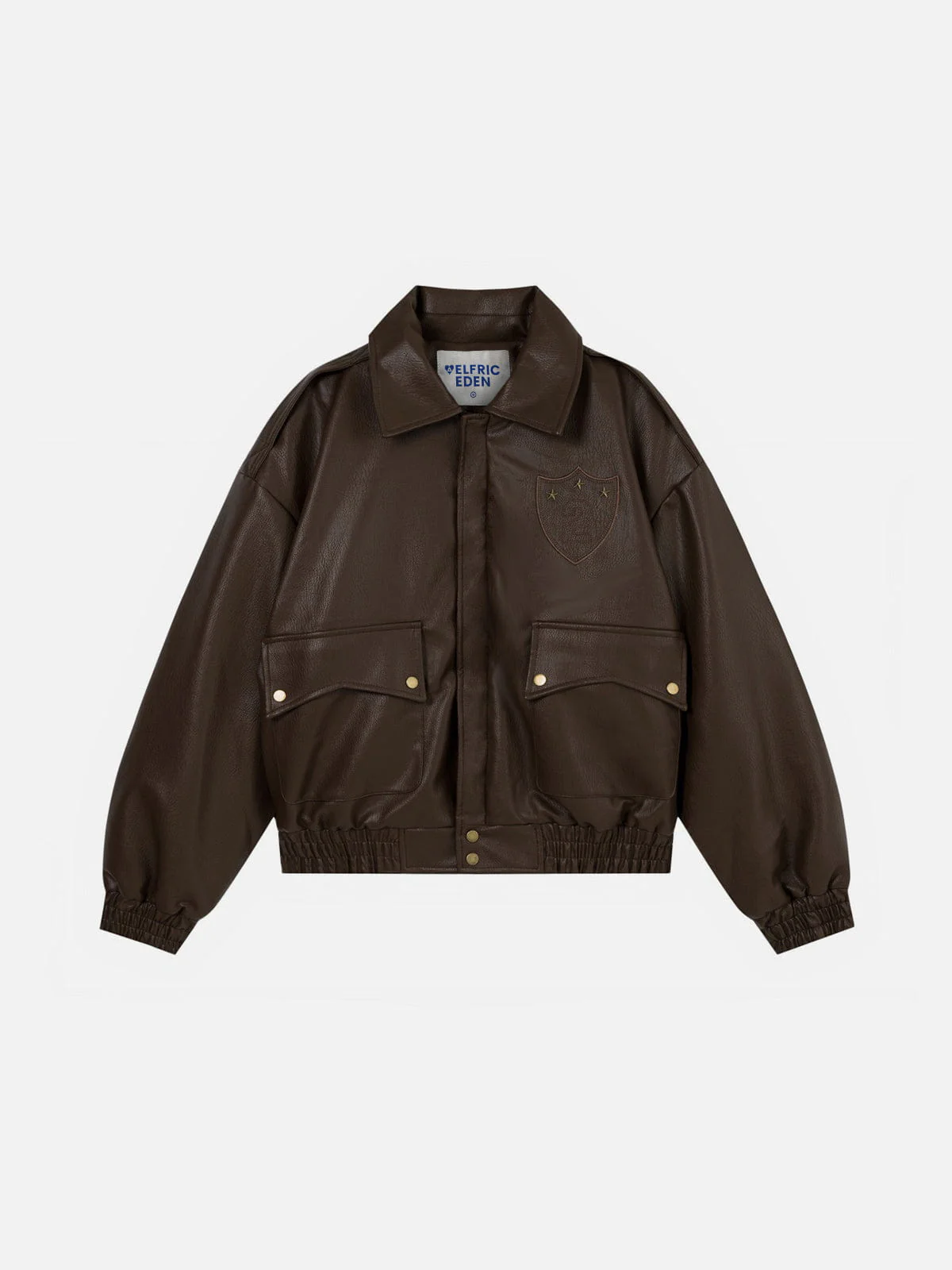 Aelfric Eden Badge Faux Leather Jacket