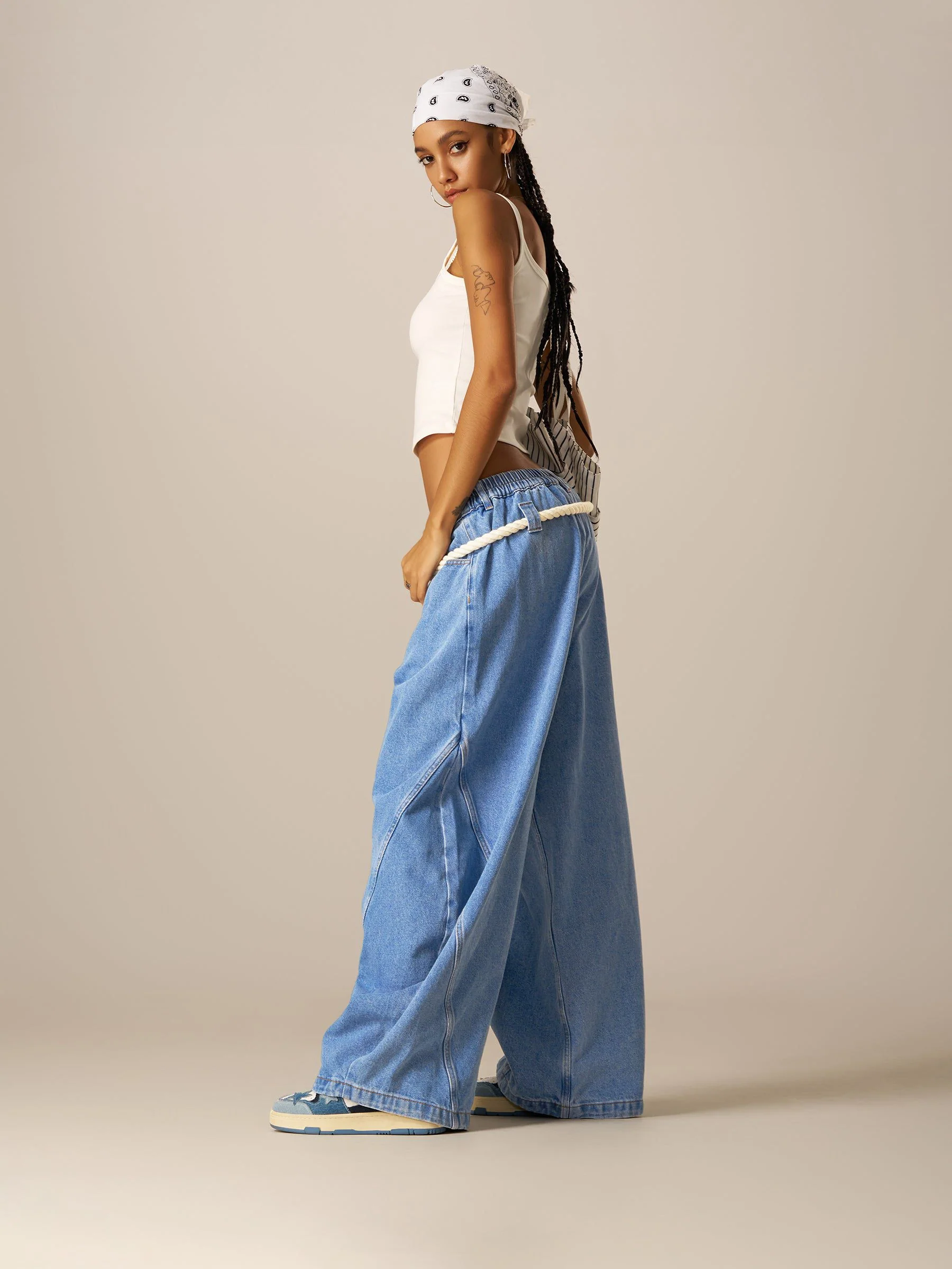 Aelfric Eden Super Baggy Drawstring Waist Jeans