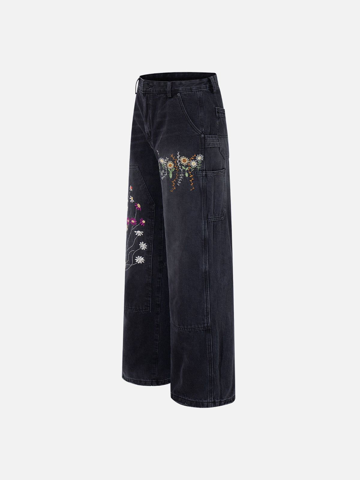 Aelfric Eden Floral Embroidery Double Knee Jeans