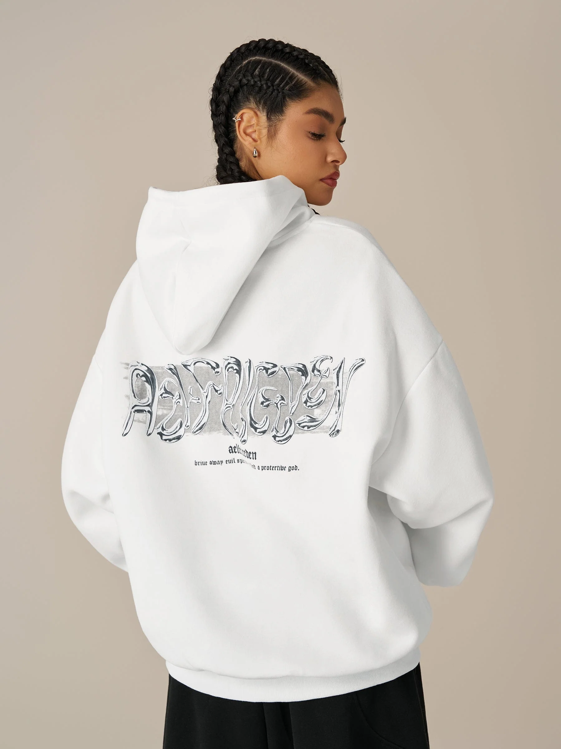 Aelfric Eden Futuristic Liquid Metal Hoodie