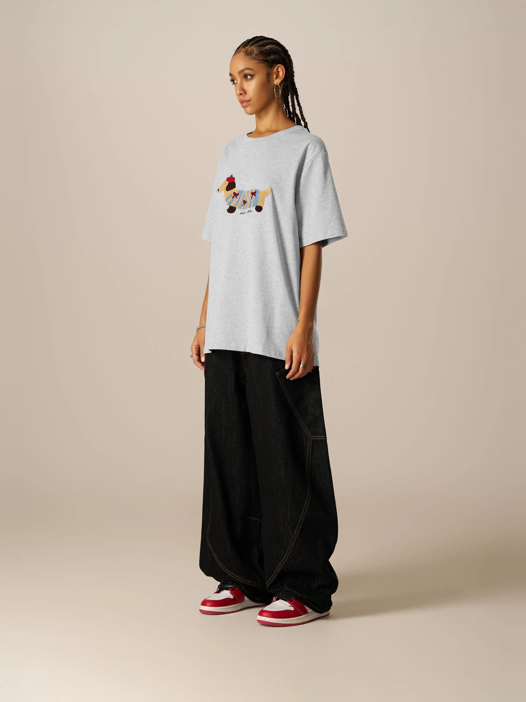 Aelfric Eden Cartoon Dog Embroidery Tee