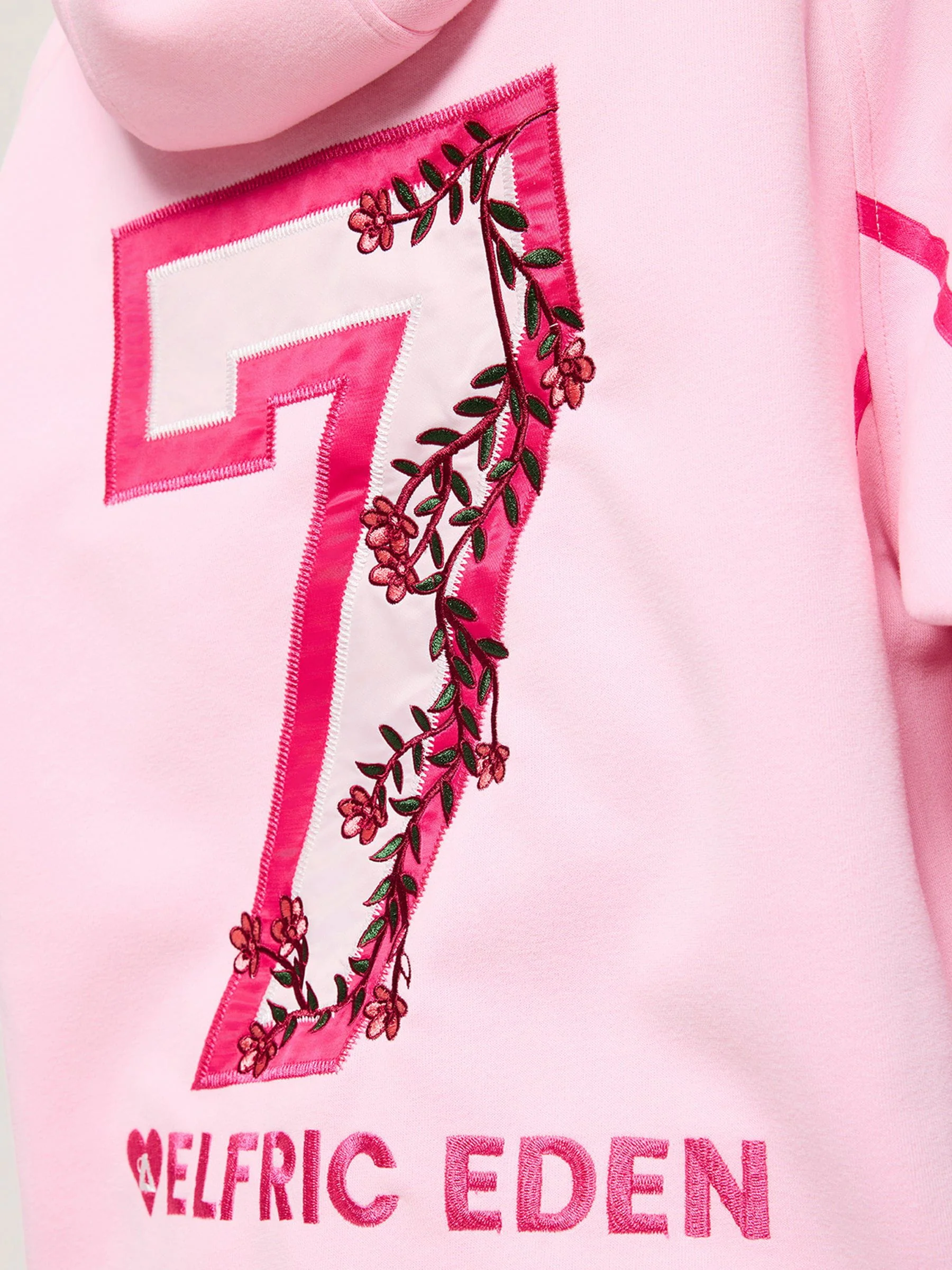 Aelfric Eden Floral Number Embroidery Hoodie