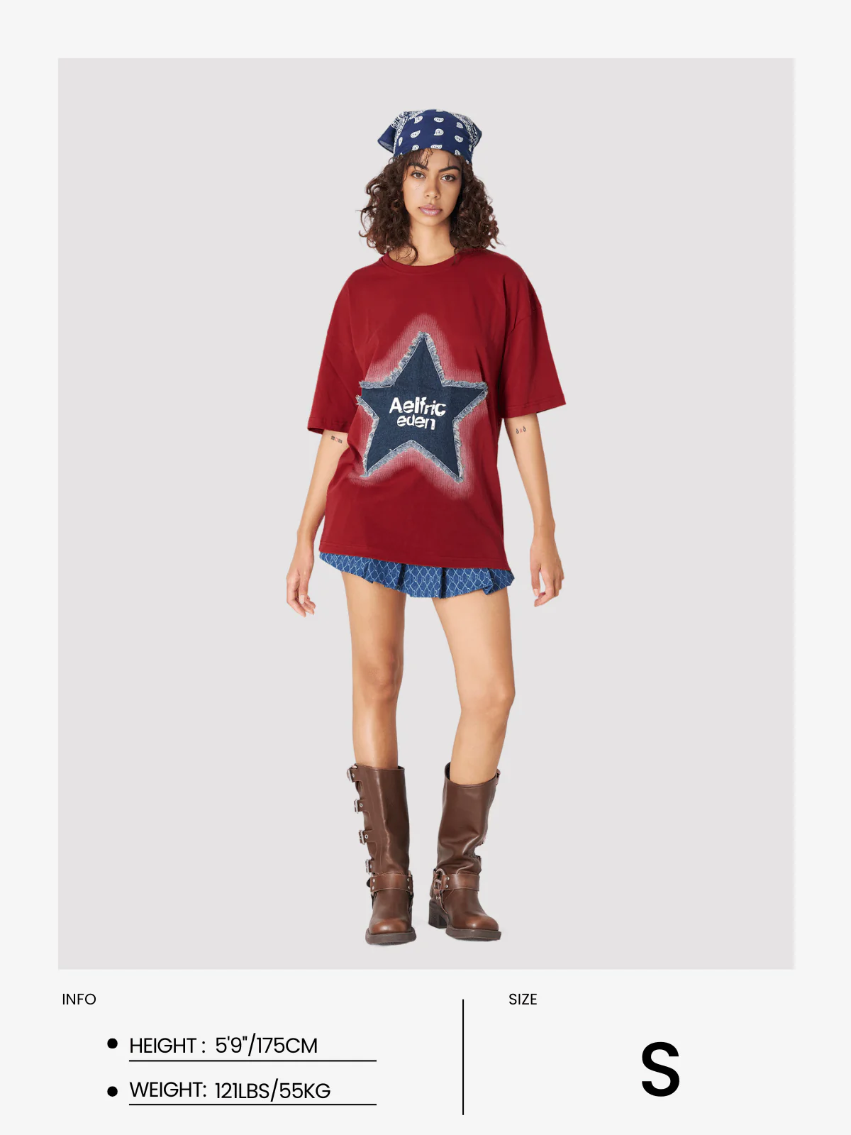 Aelfric Eden Denim Star Applique Tee