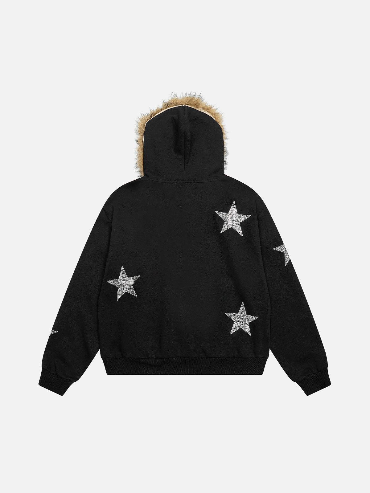 Aelfric Eden Rhinestone Star Zip Up Hoodie