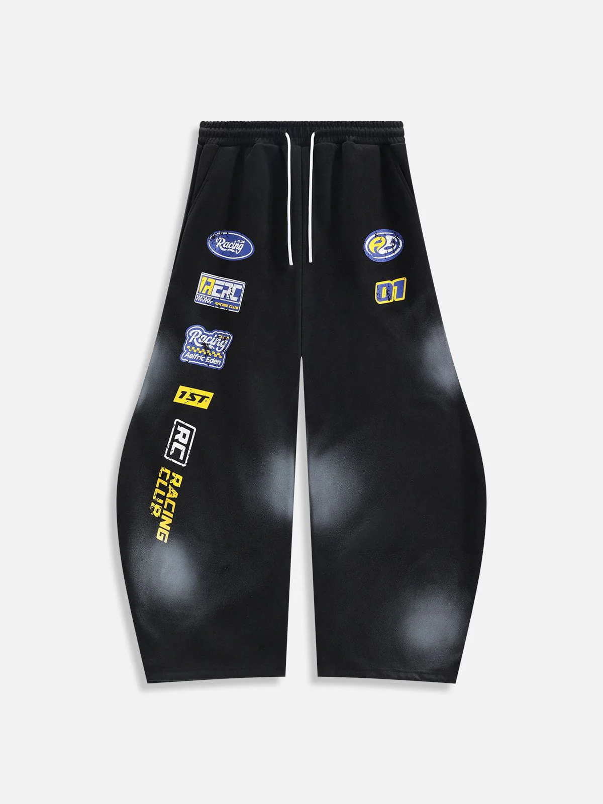 Aelfric Eden Racing Logo Patches Print Super Baggy Barrel Sweatpants