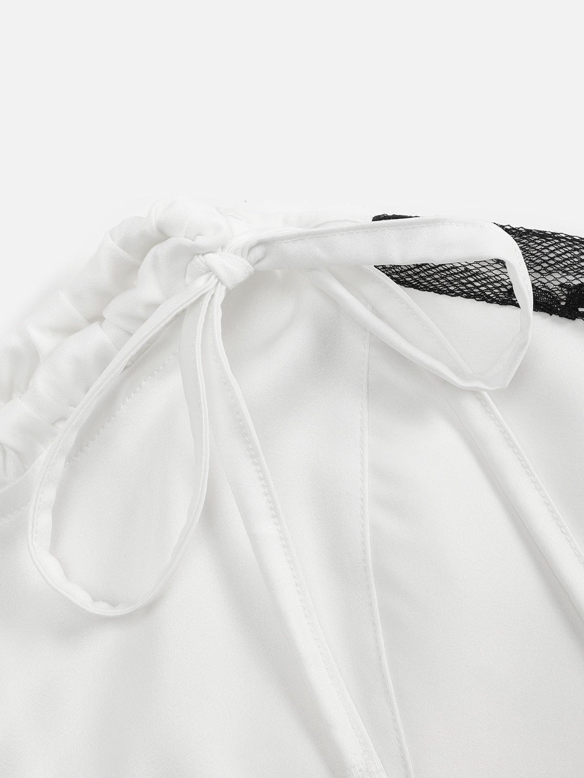 Aelfric Eden Lace Patchwork Off Shoulder Tee