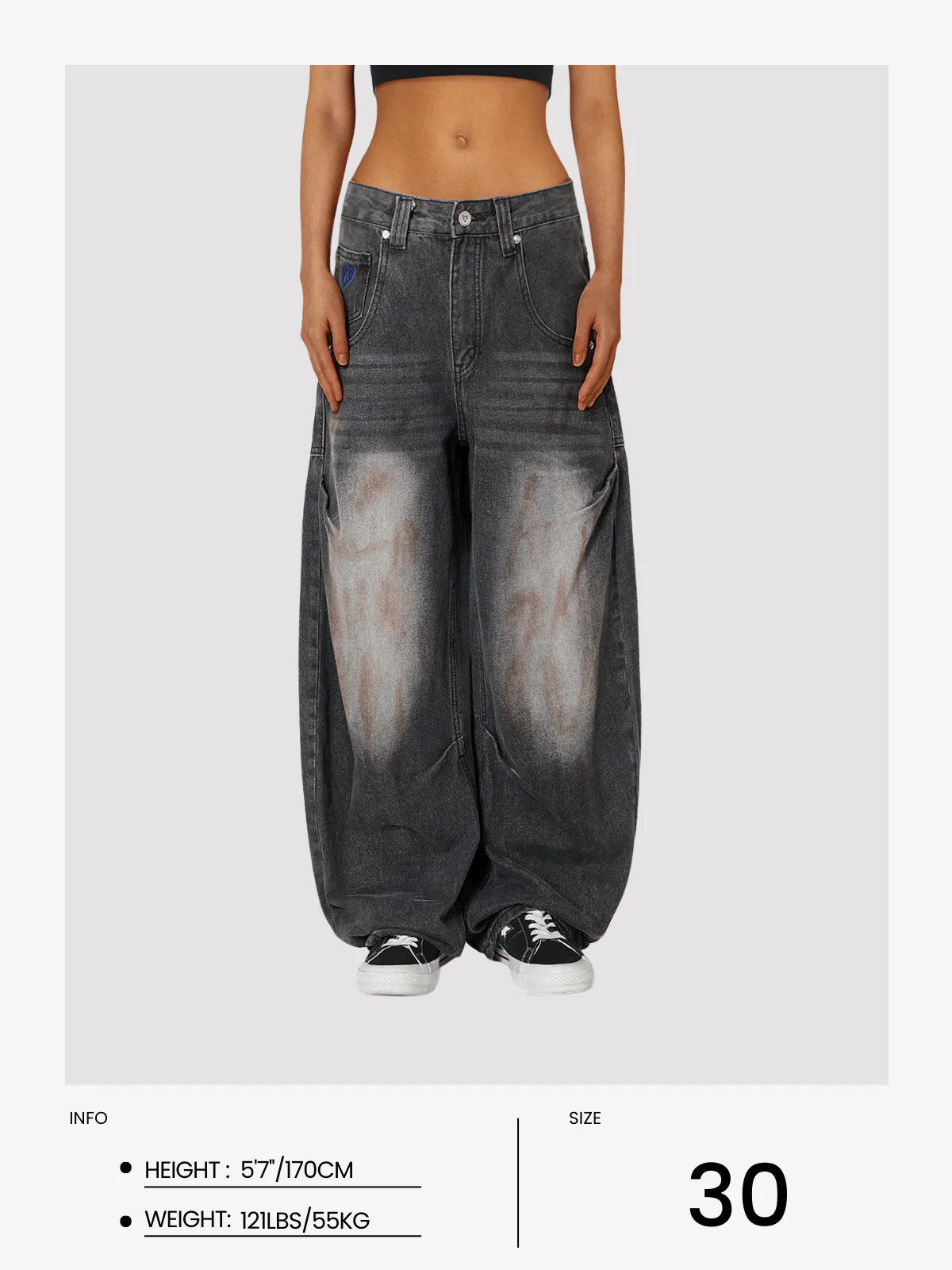 Aelfric Eden Dirty-Dyed Super Baggy Barrel Jeans