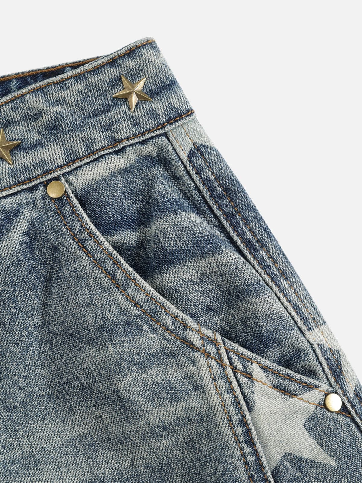 Aelfric Eden Star Panel Rivets Baggy Jeans