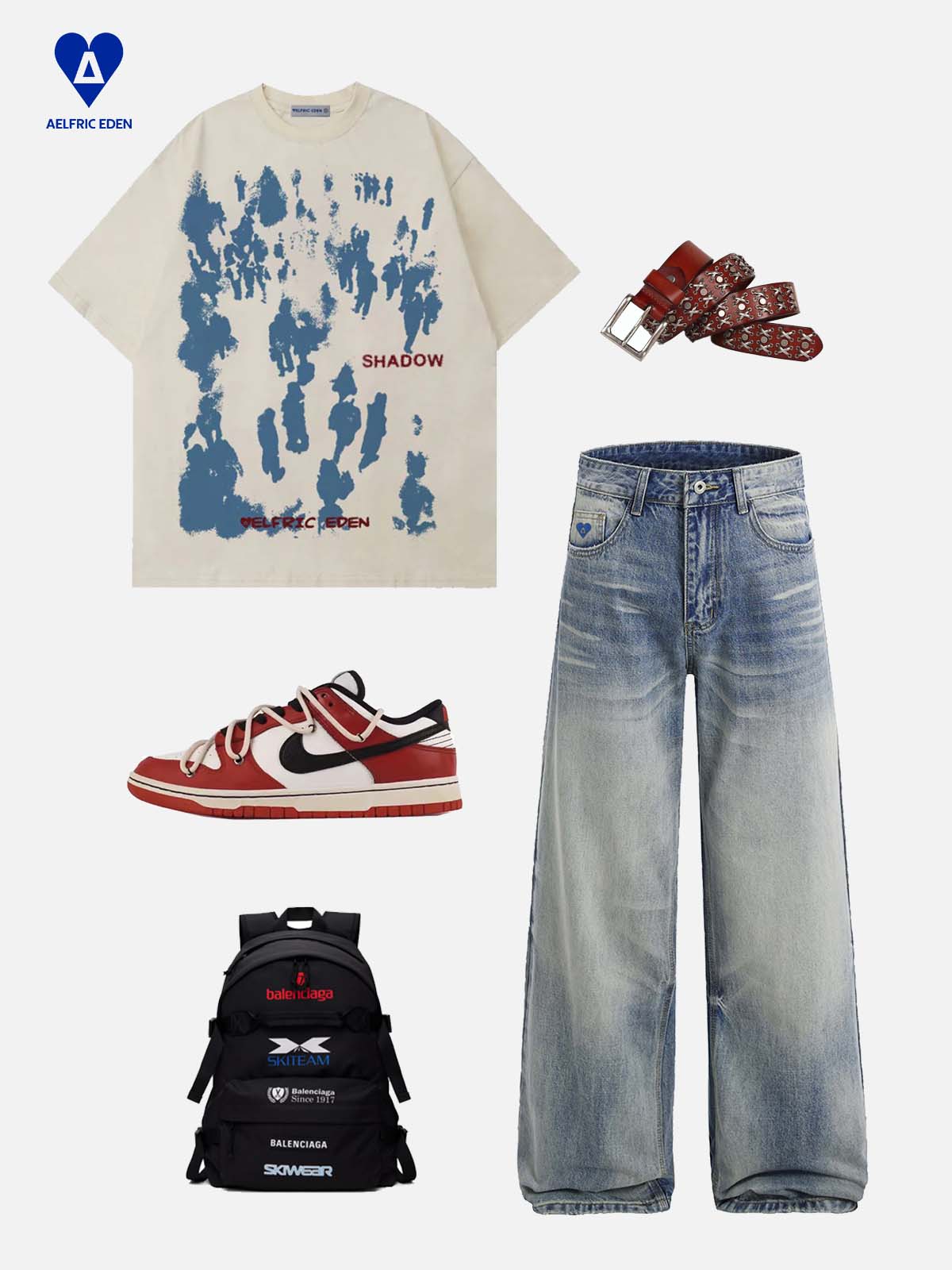 Aelfric Eden Fade Baggy Jeans