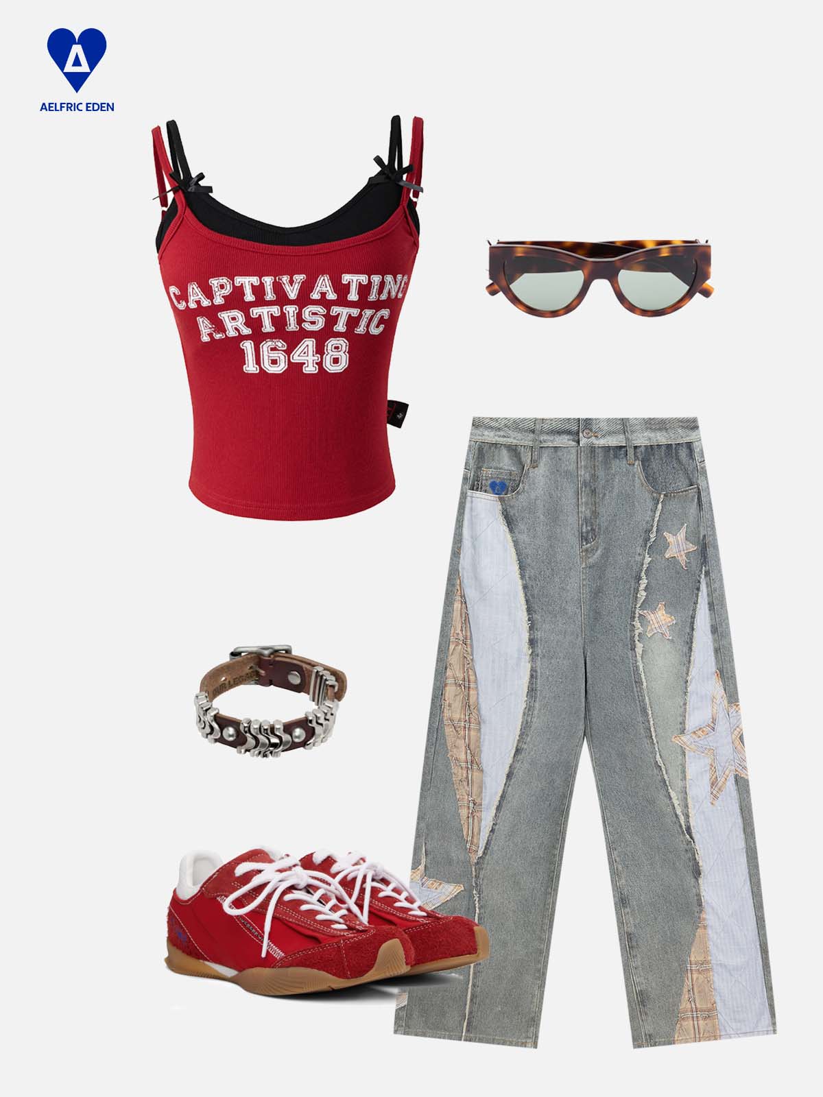 Aelfric Eden Patchwork Denim Jeans