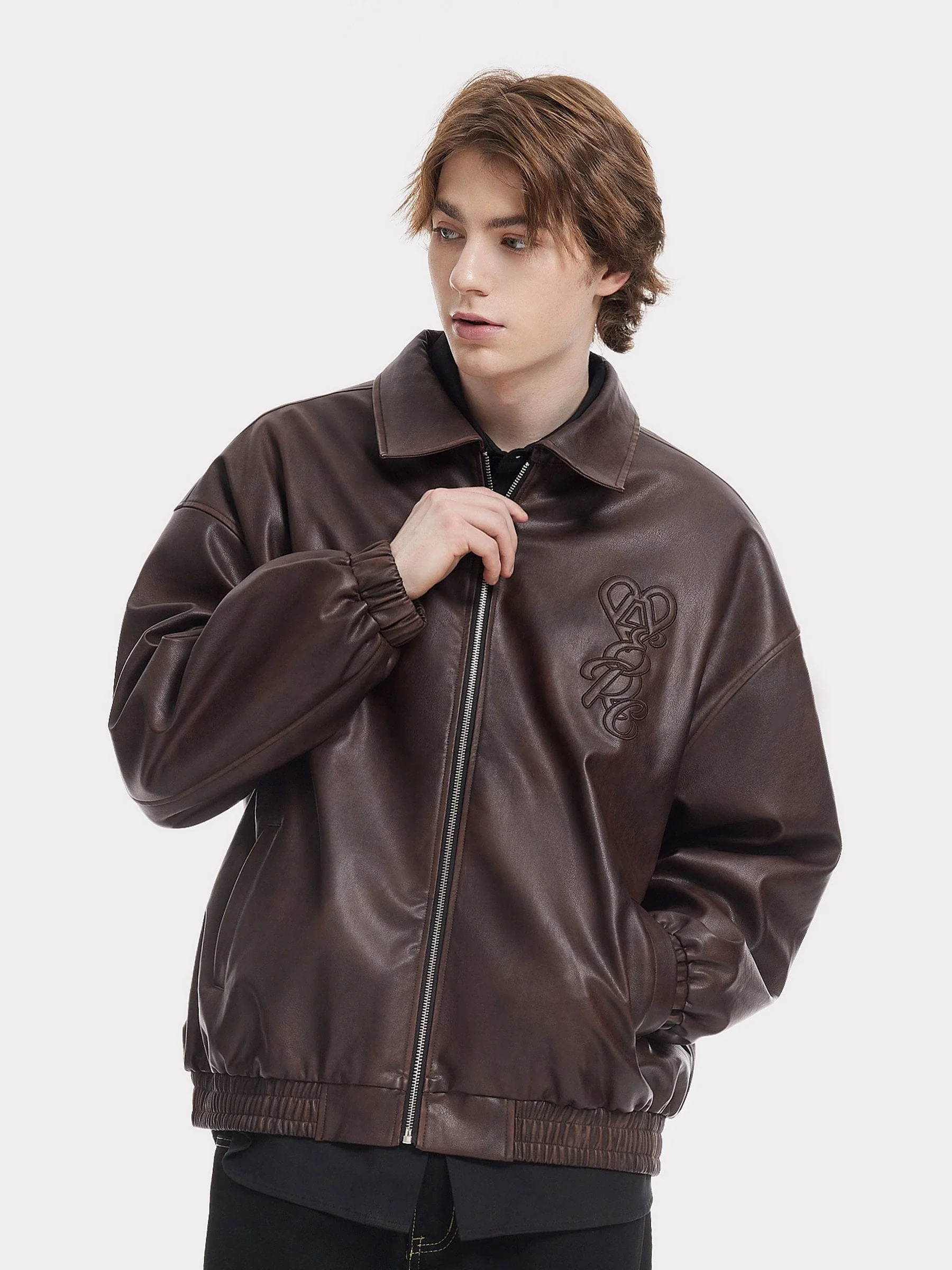 Aelfric Eden Embroidery Faux Leather Jacket