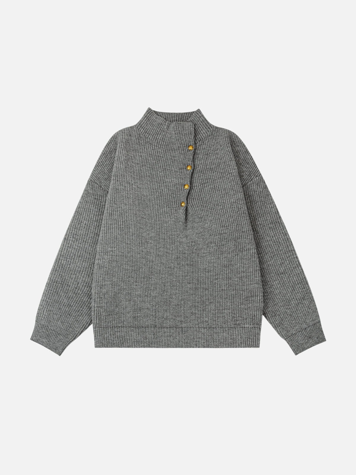 Aelfric Eden Half-High Neck Button Knit Sweater