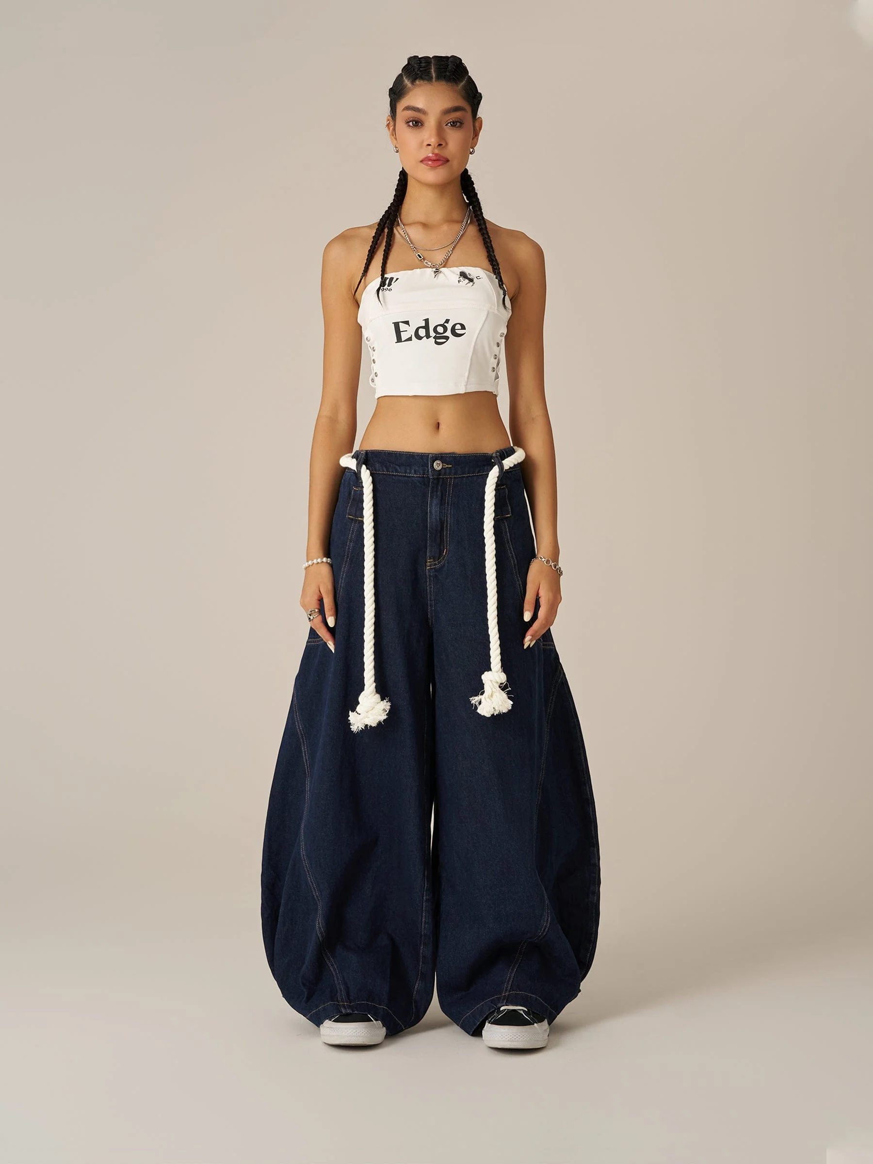 Aelfric Eden Drawstring Waist Super Baggy Jeans