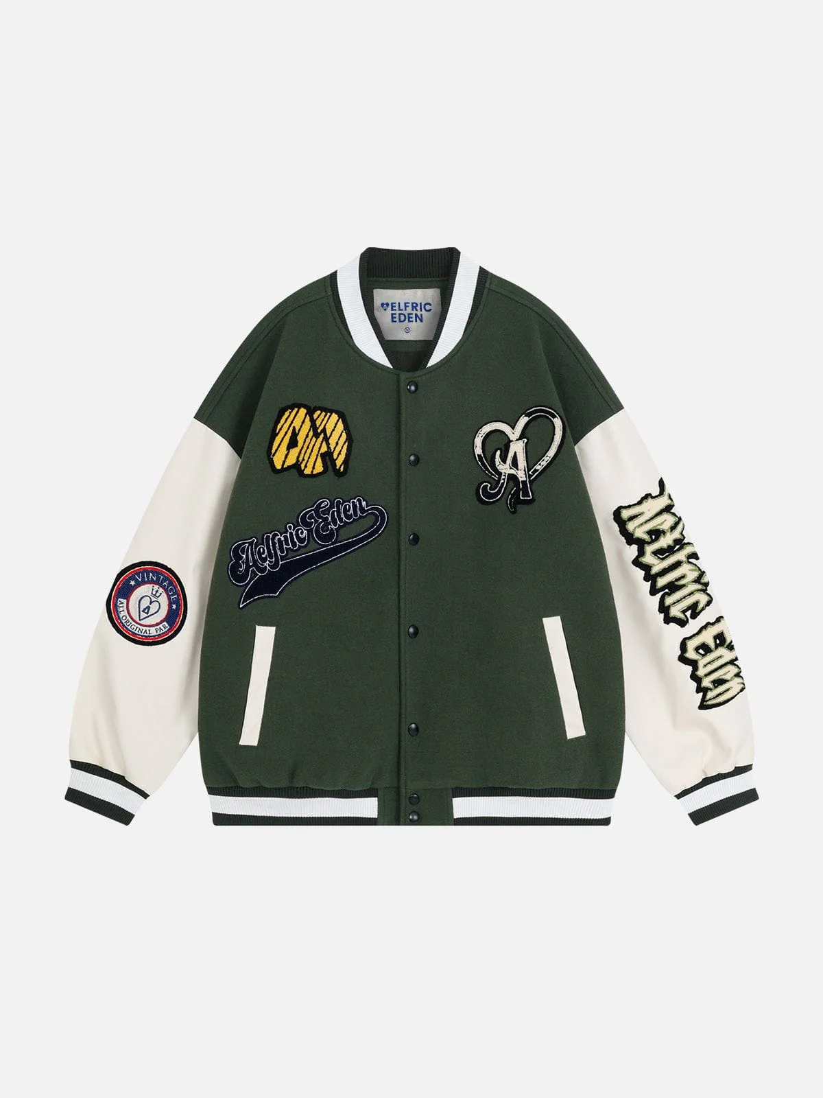 Aelfric Eden Towel Embroidery Badge Varsity Jacket
