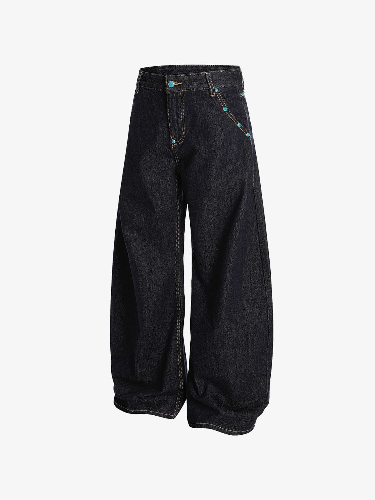 Aelfric Eden Baggy Barrel Rivet Raw Jeans