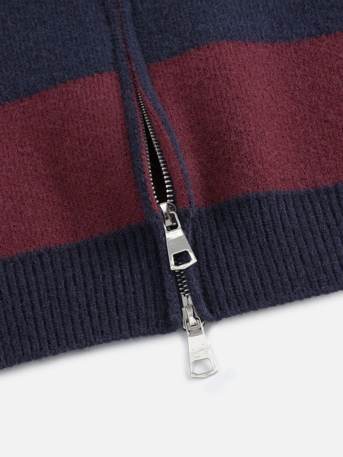 Aelfric Eden Stripe Knit Cropped Zip Up Hoodie