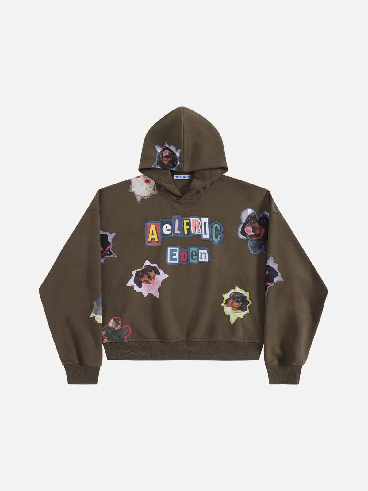 Aelfric Eden Boxy Dachshund Sticker Pullover Hoodie