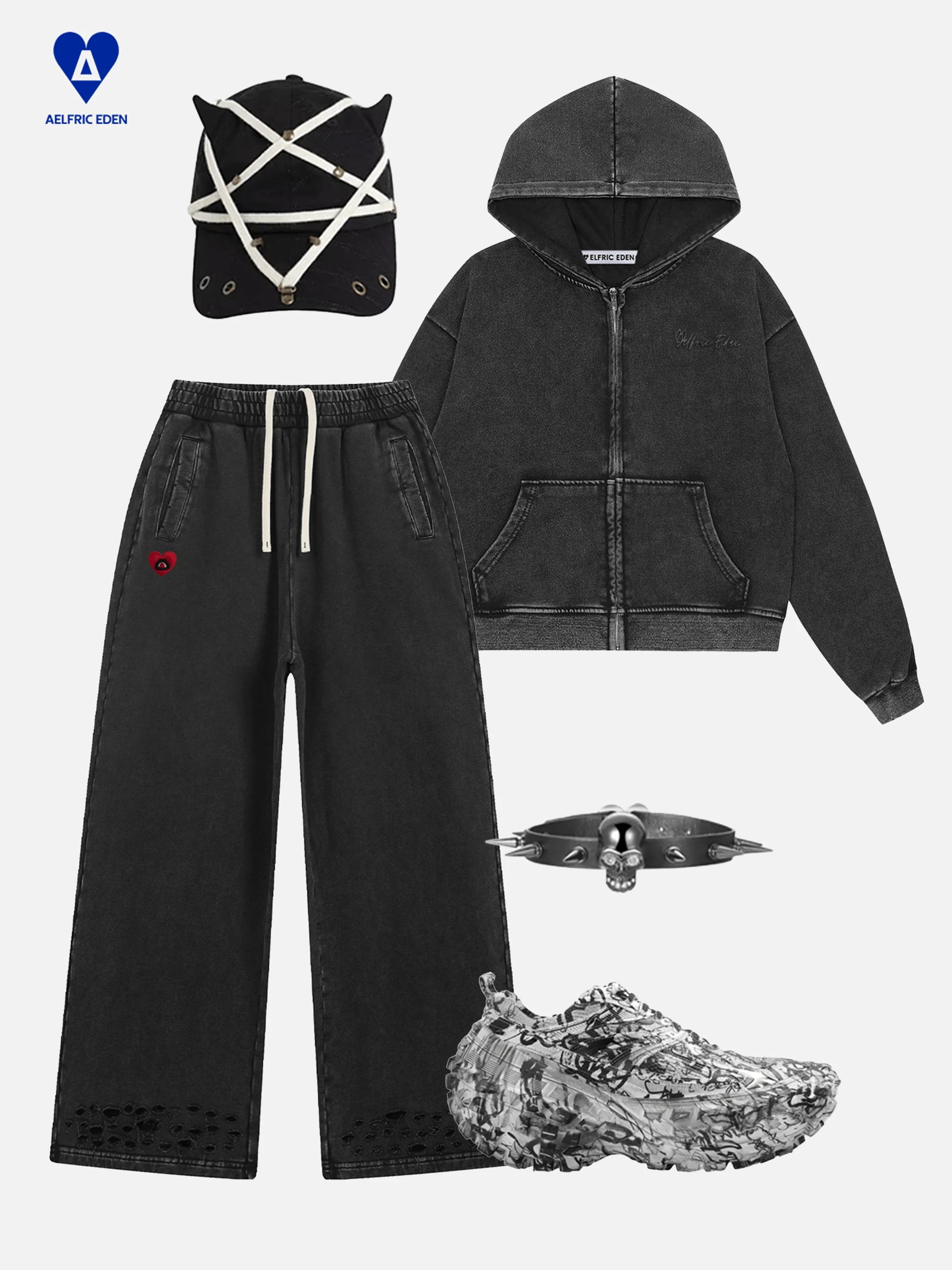 Aelfric Eden Distressed Baaggy Sweatpants