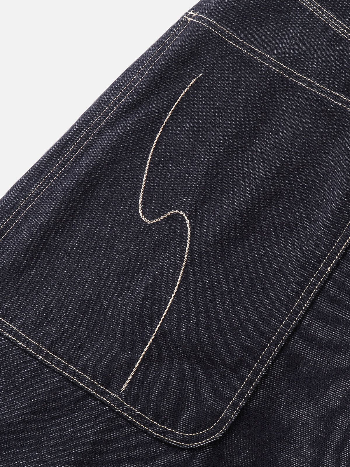 Aelfric Eden Stitch Raw Baggy Jeans