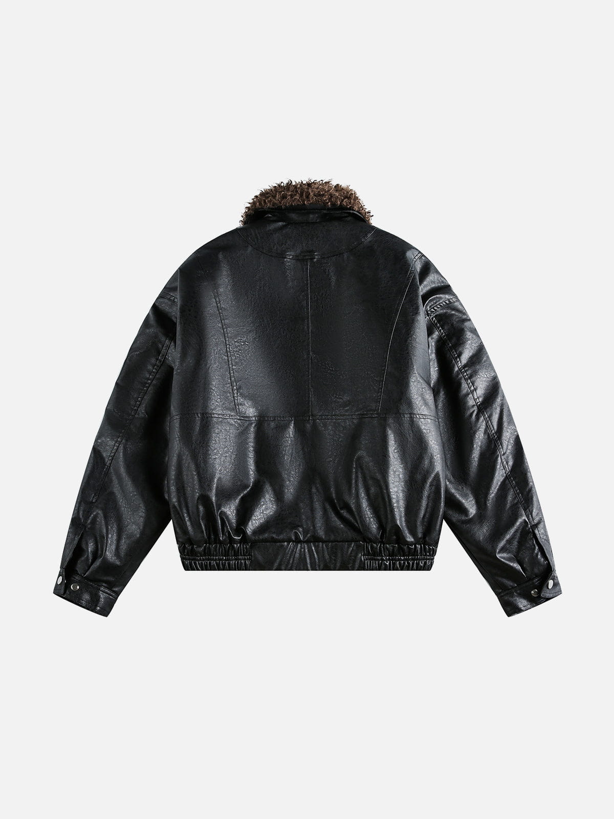 Aelfric Eden Sherpa Collar Faux Leather Jacket