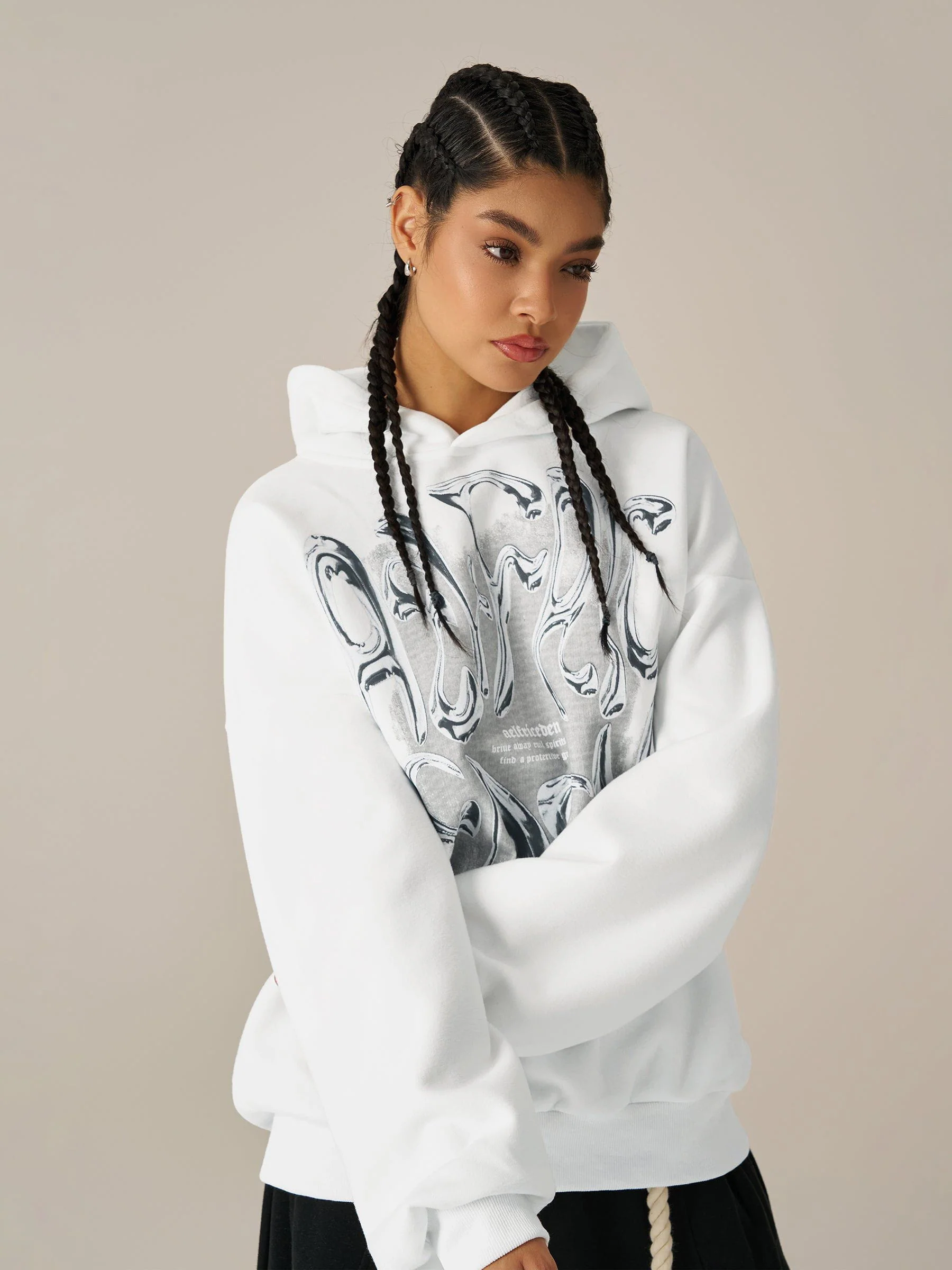 Aelfric Eden Futuristic Liquid Metal Hoodie