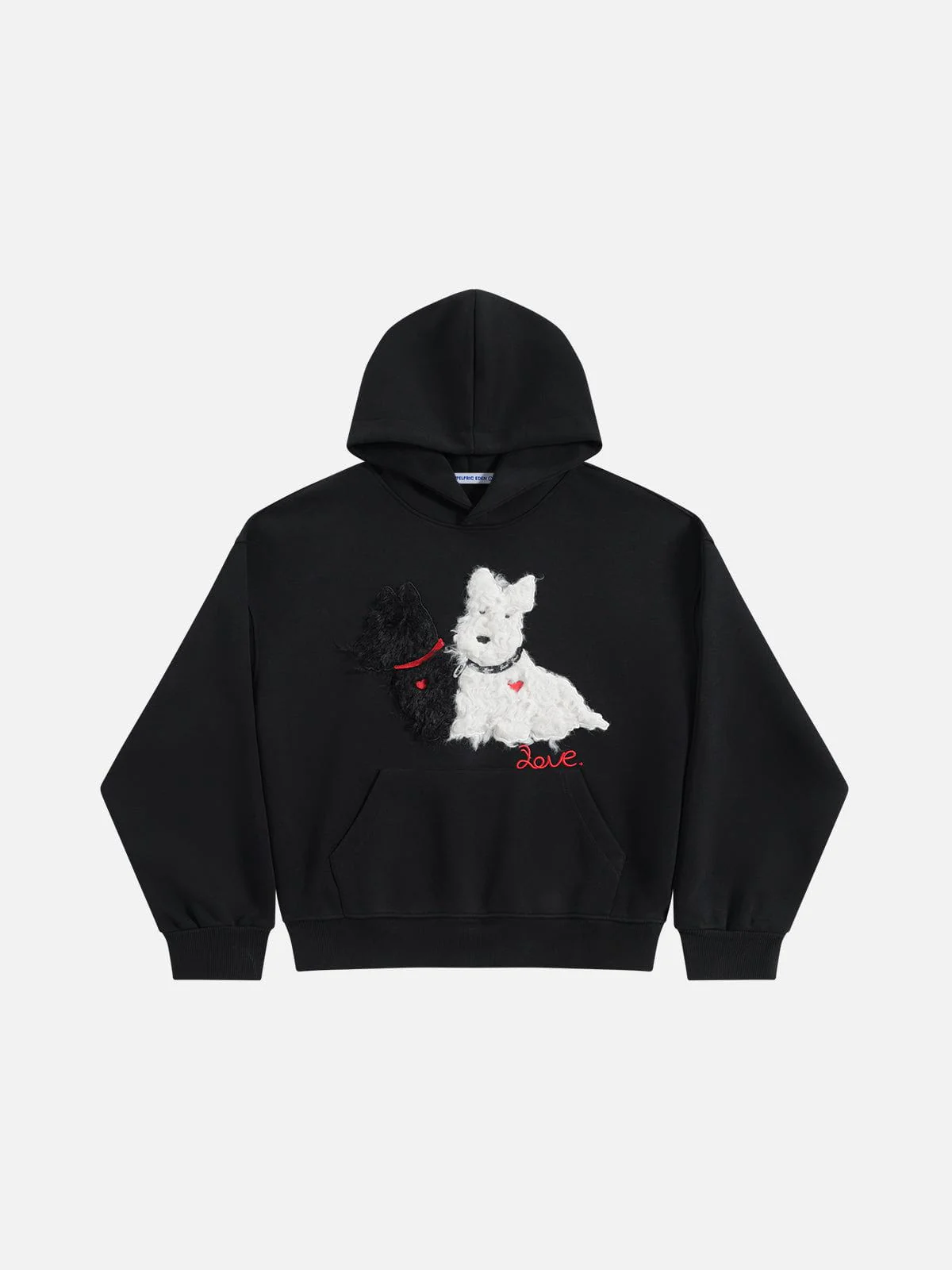 Aelfric Eden Oversized  Embroidery Puppy Pullover Hoodie