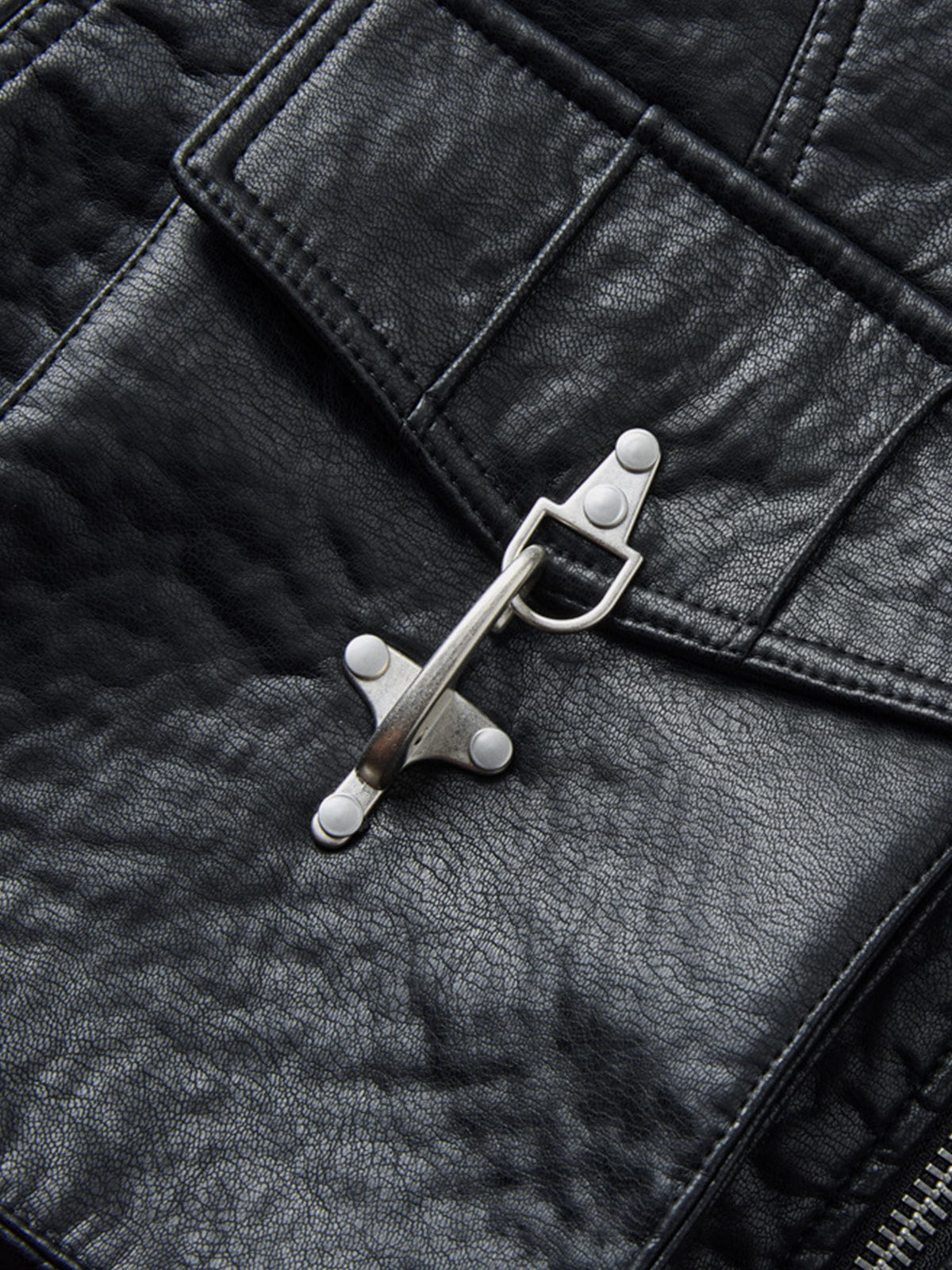 Aelfric Eden Metal Toggle Faux Leather Jacket