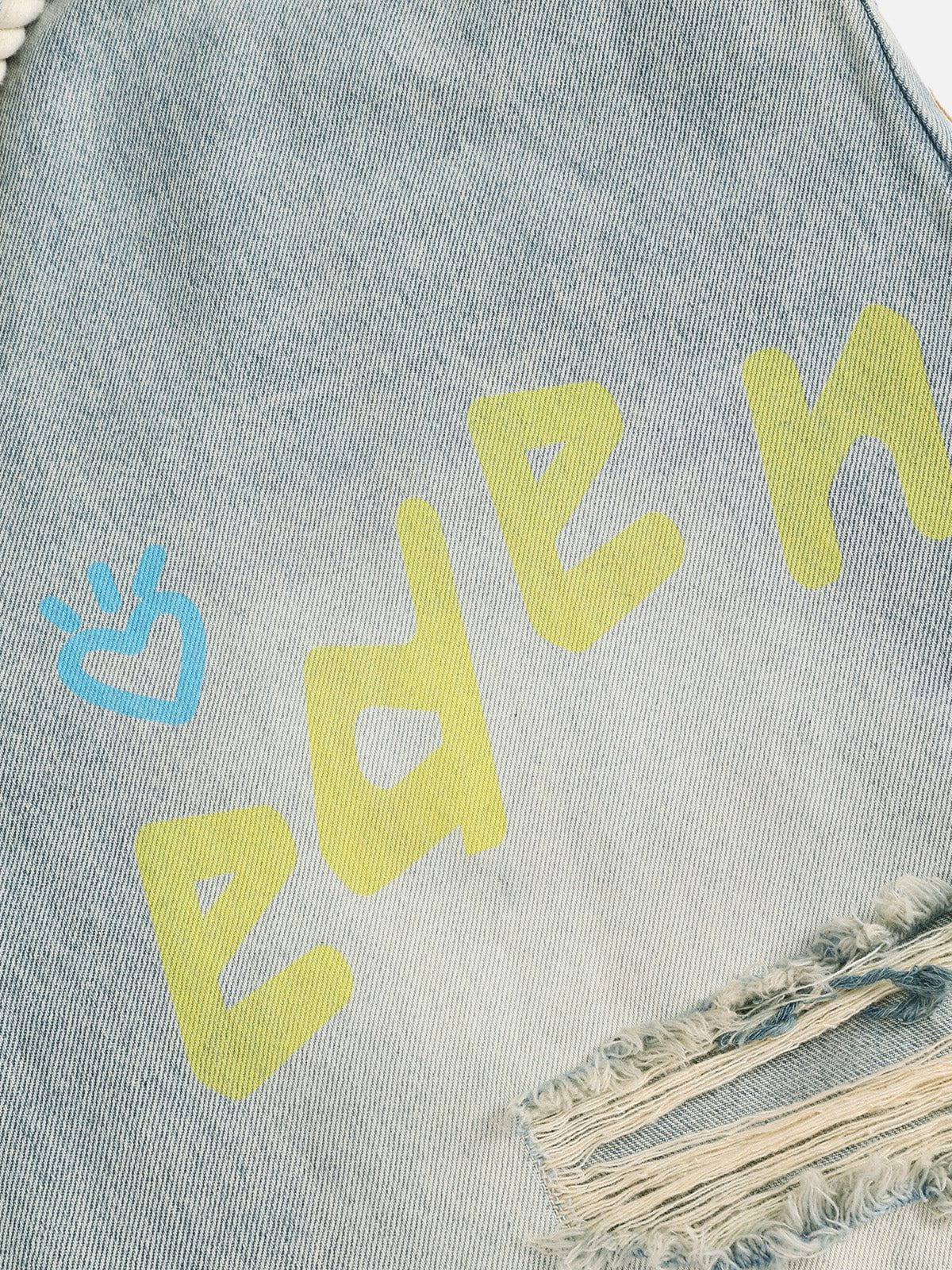 Aelfric Eden Cartoon Graphic Super Baggy Barrel Jeans