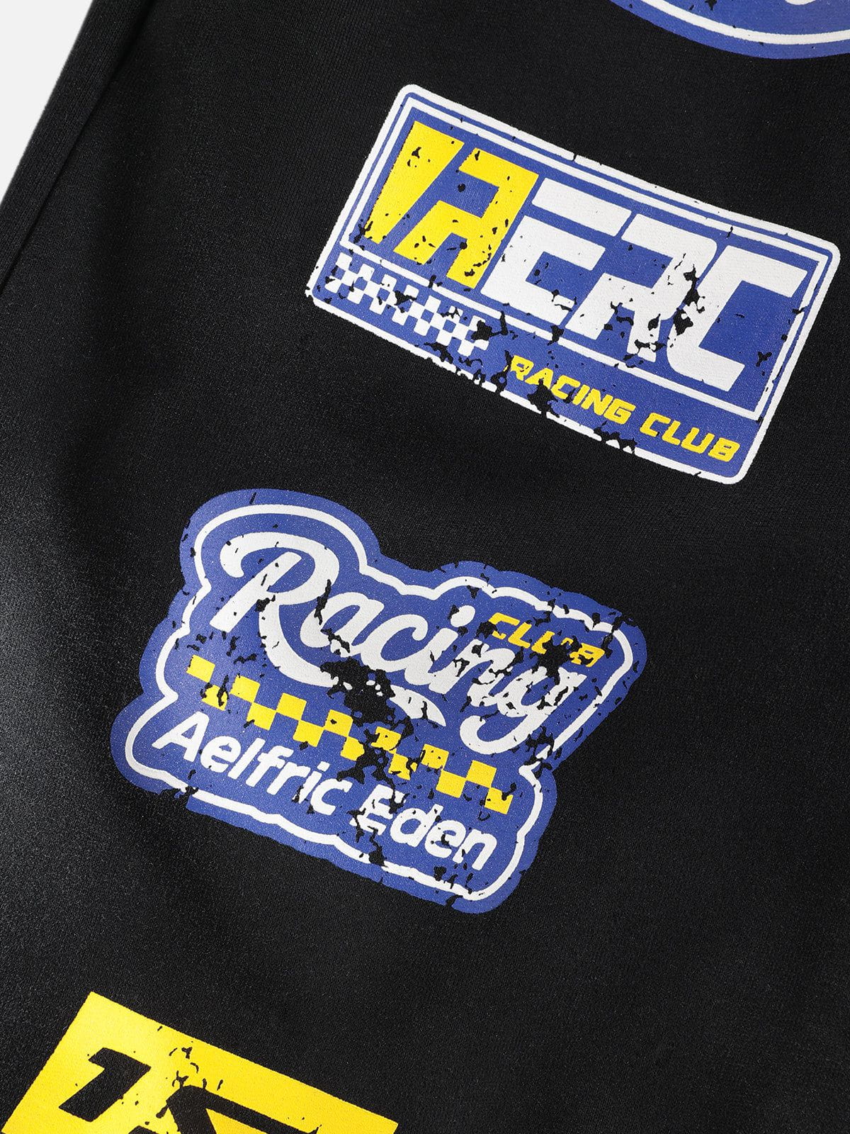 Aelfric Eden Racing Logo Patches Print Super Baggy Barrel Sweatpants