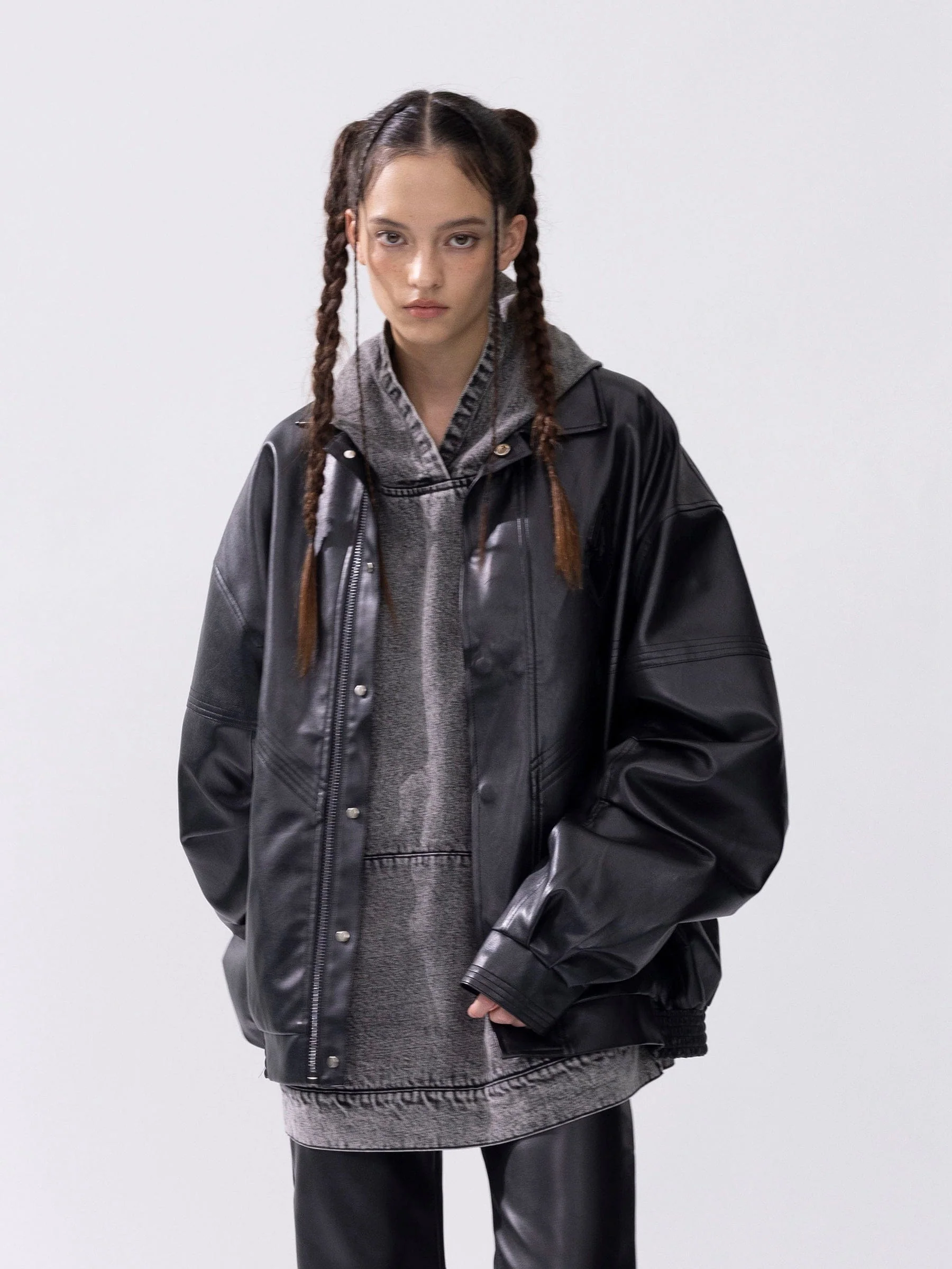 Aelfric Eden Leather Zip Up Jacket