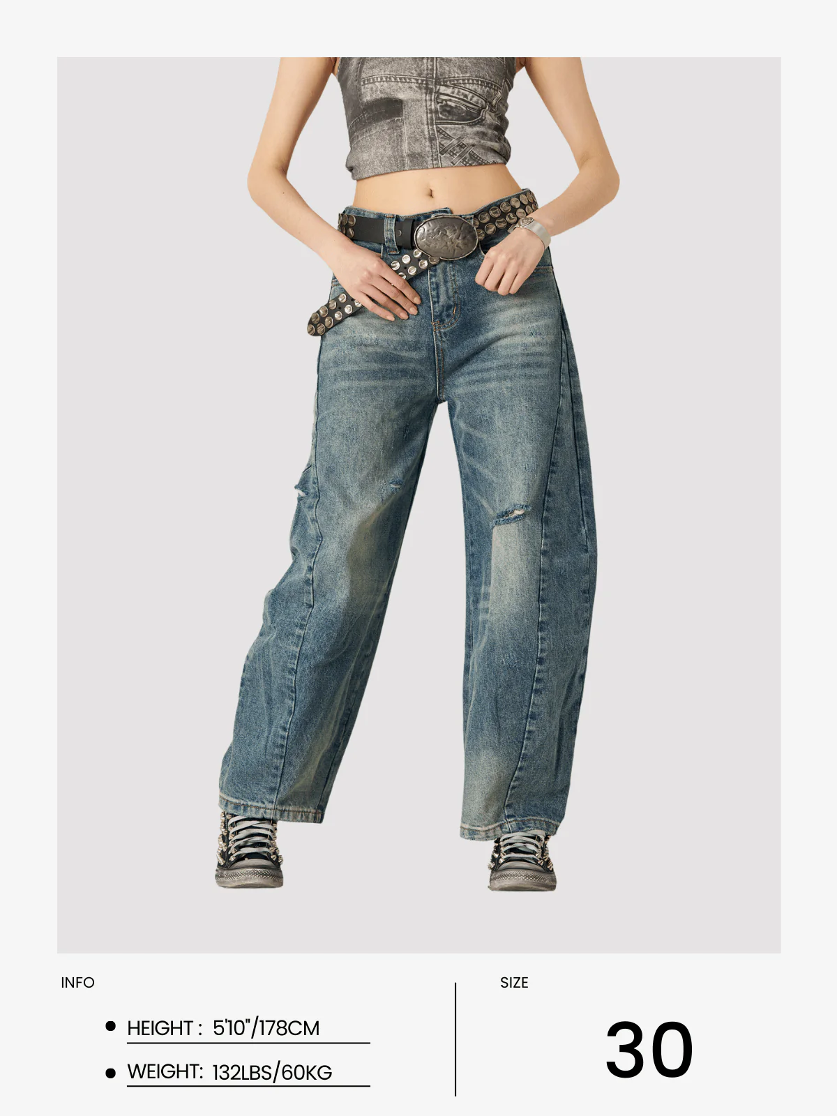 Aelfric Eden Baggy Ripped Jeans