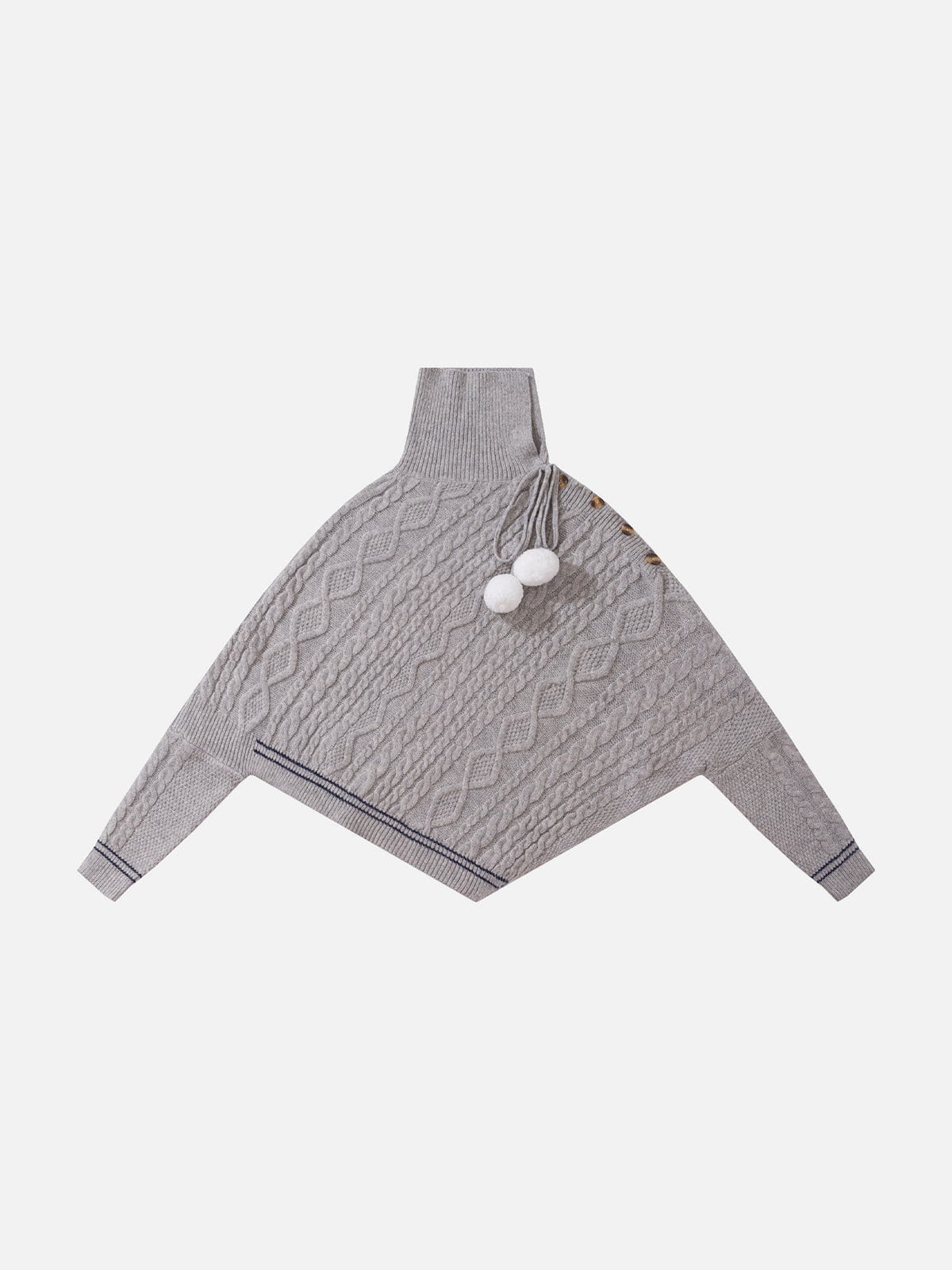 Aelfric Eden Asymmetric Cable Knit Turtleneck Sweater