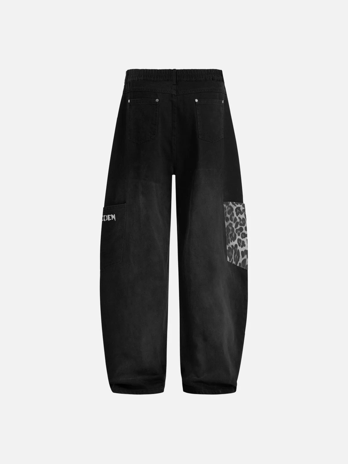 Aelfric Eden Leopard Panel Baggy Jeans