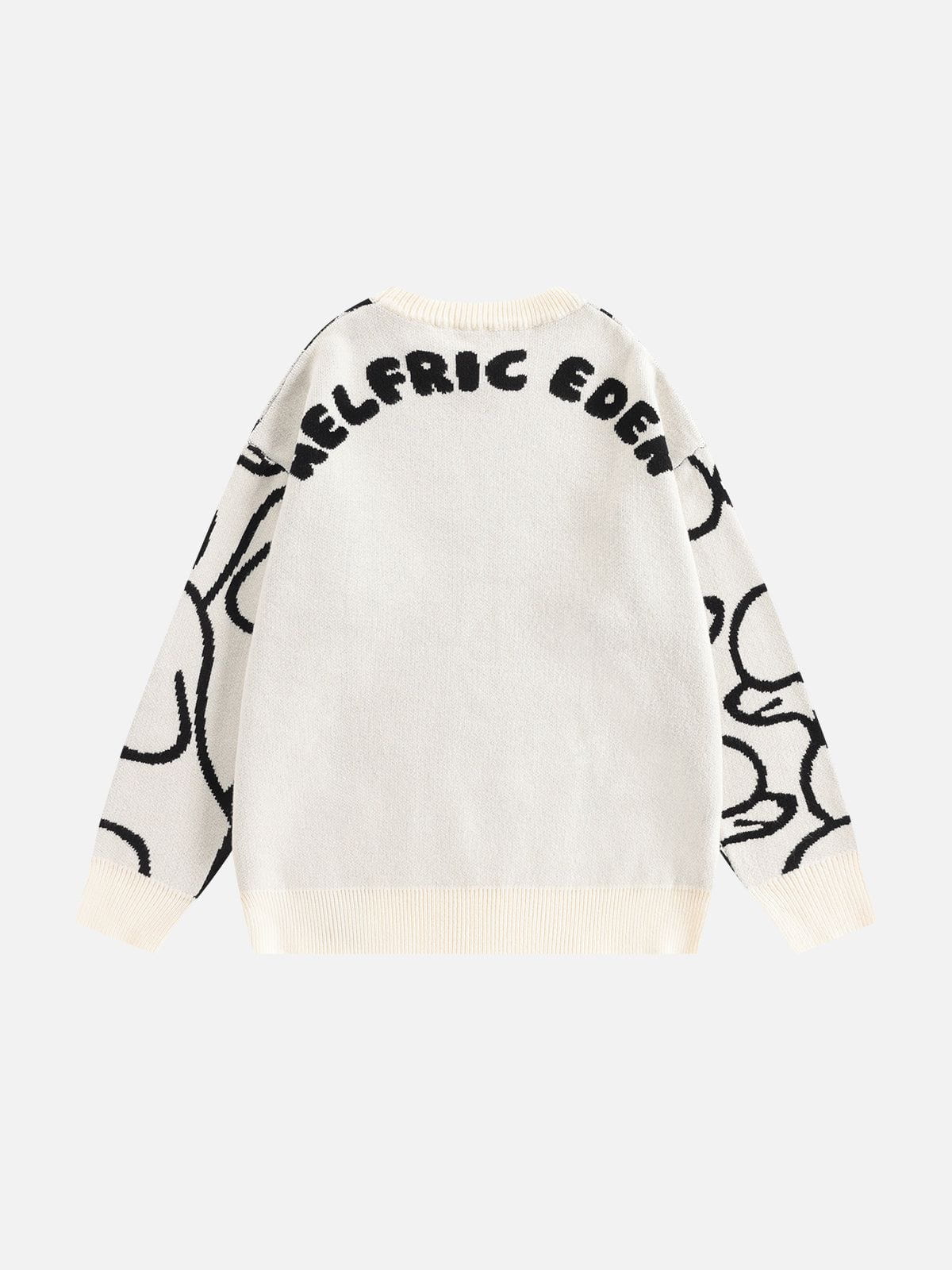 Aelfric Eden Hand Drawn Full Print Poodle Sweater