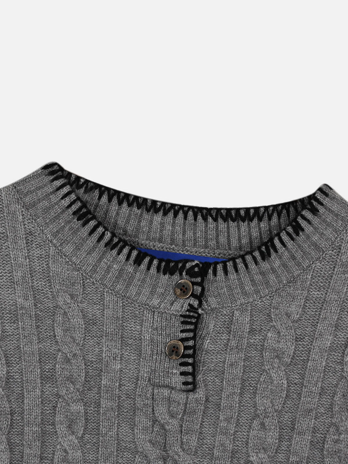 Aelfric Eden Cable Knit Henley Sweater